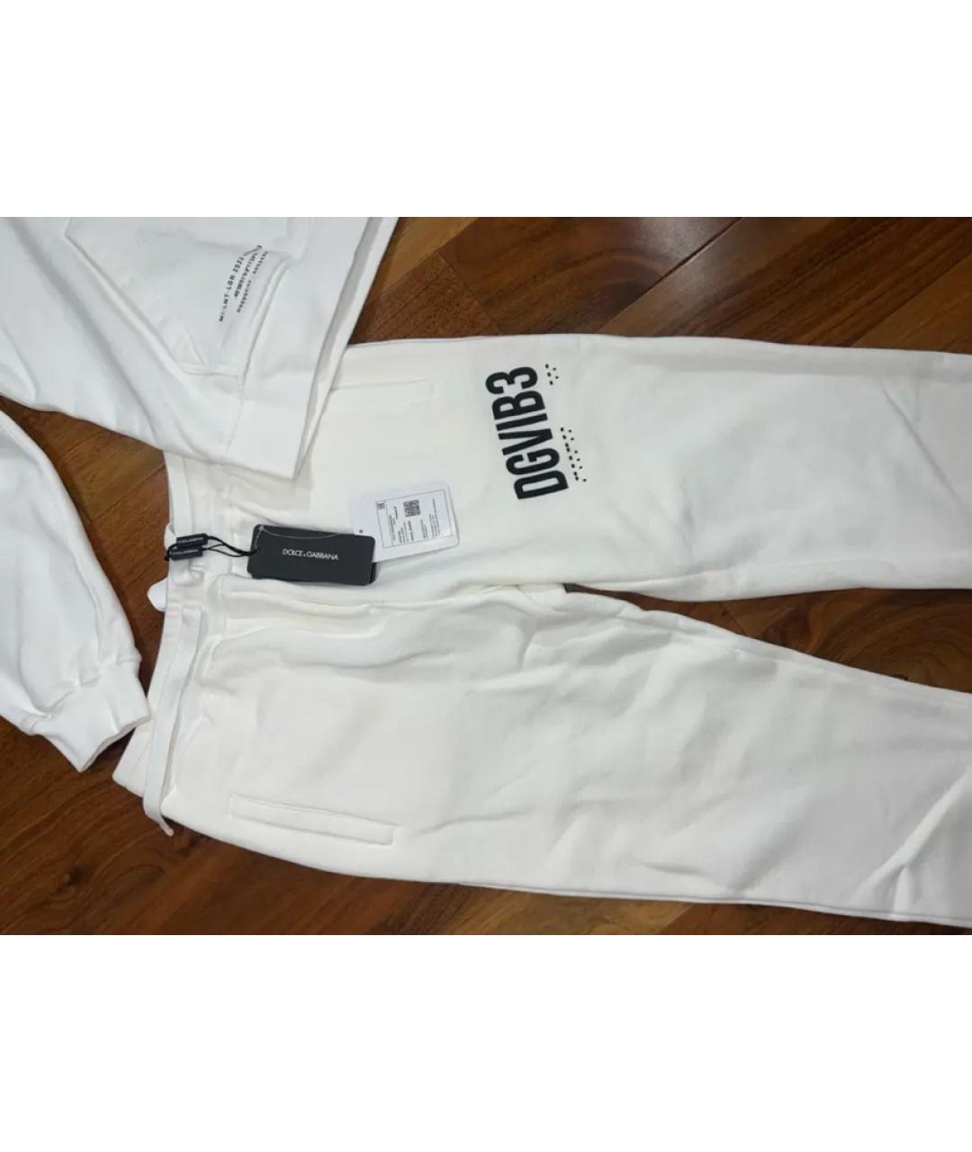 DOLCE&GABBANA Белый хлопковый спортивные костюмы, фото 4