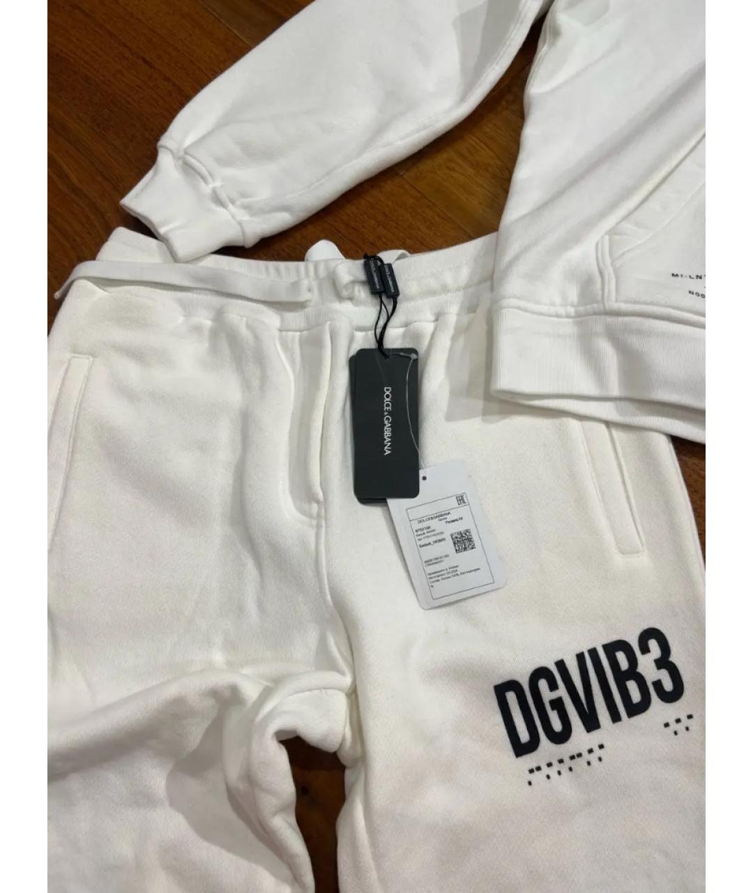 DOLCE&GABBANA Белый хлопковый спортивные костюмы, фото 2