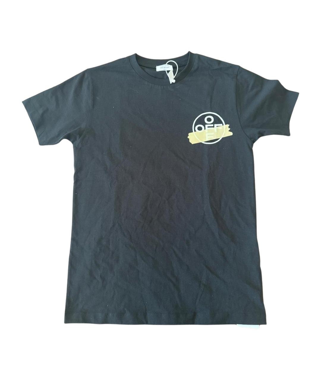 OFF-WHITE Черная хлопковая футболка, фото 1