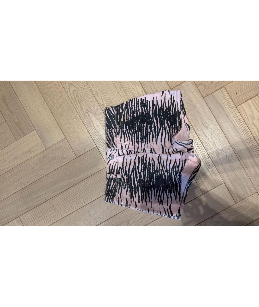 GANNI Розовые деним шорты, фото 6