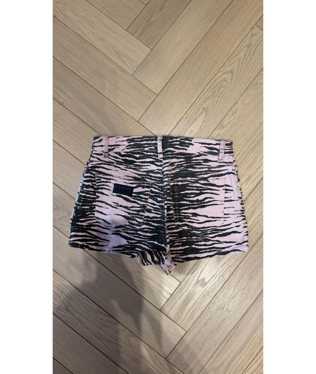 GANNI Розовые деним шорты, фото 4