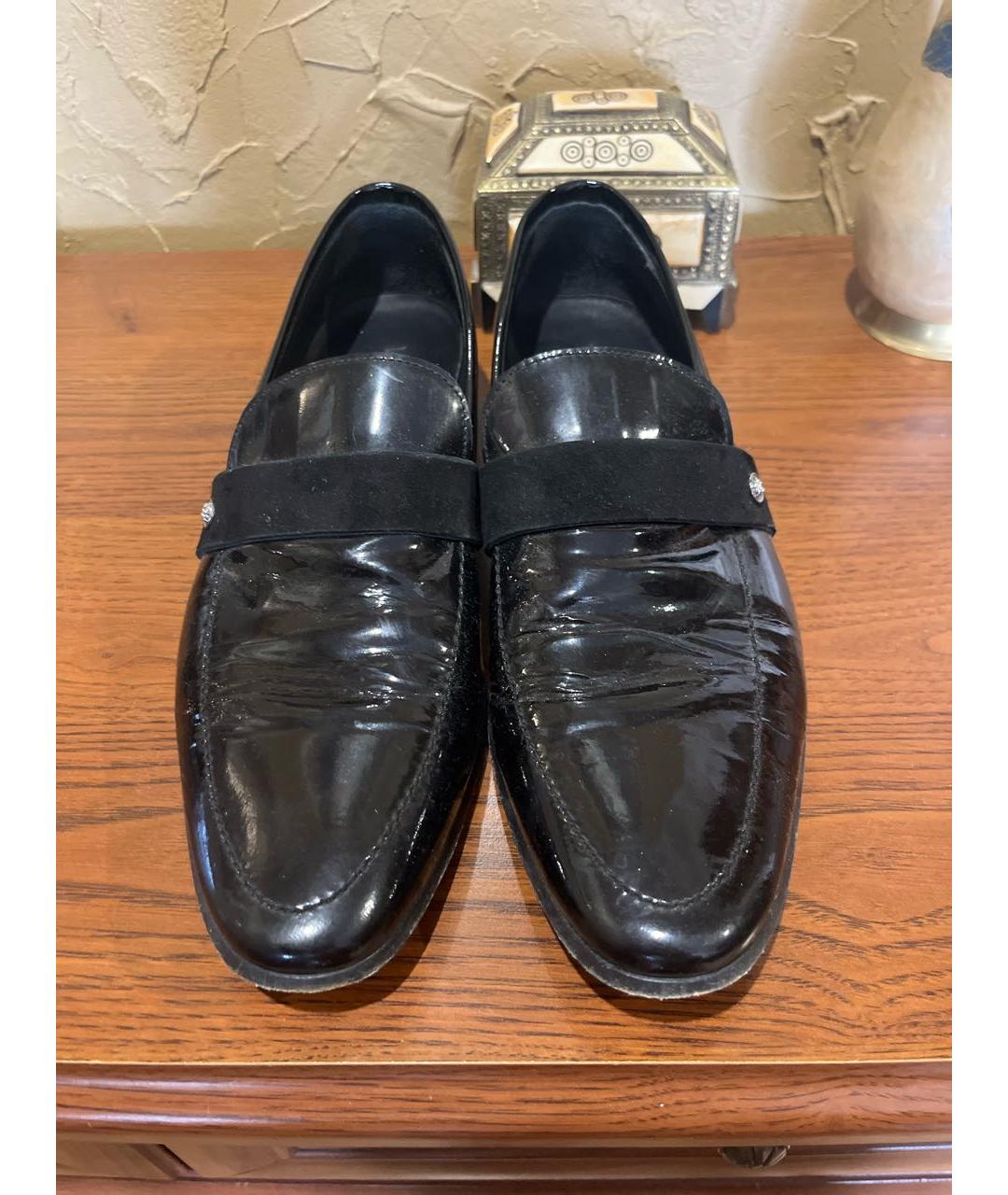 VERSACE Черные туфли из лакированной кожи, фото 2