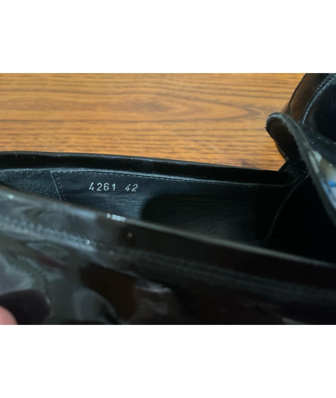 VERSACE Черные туфли из лакированной кожи, фото 7