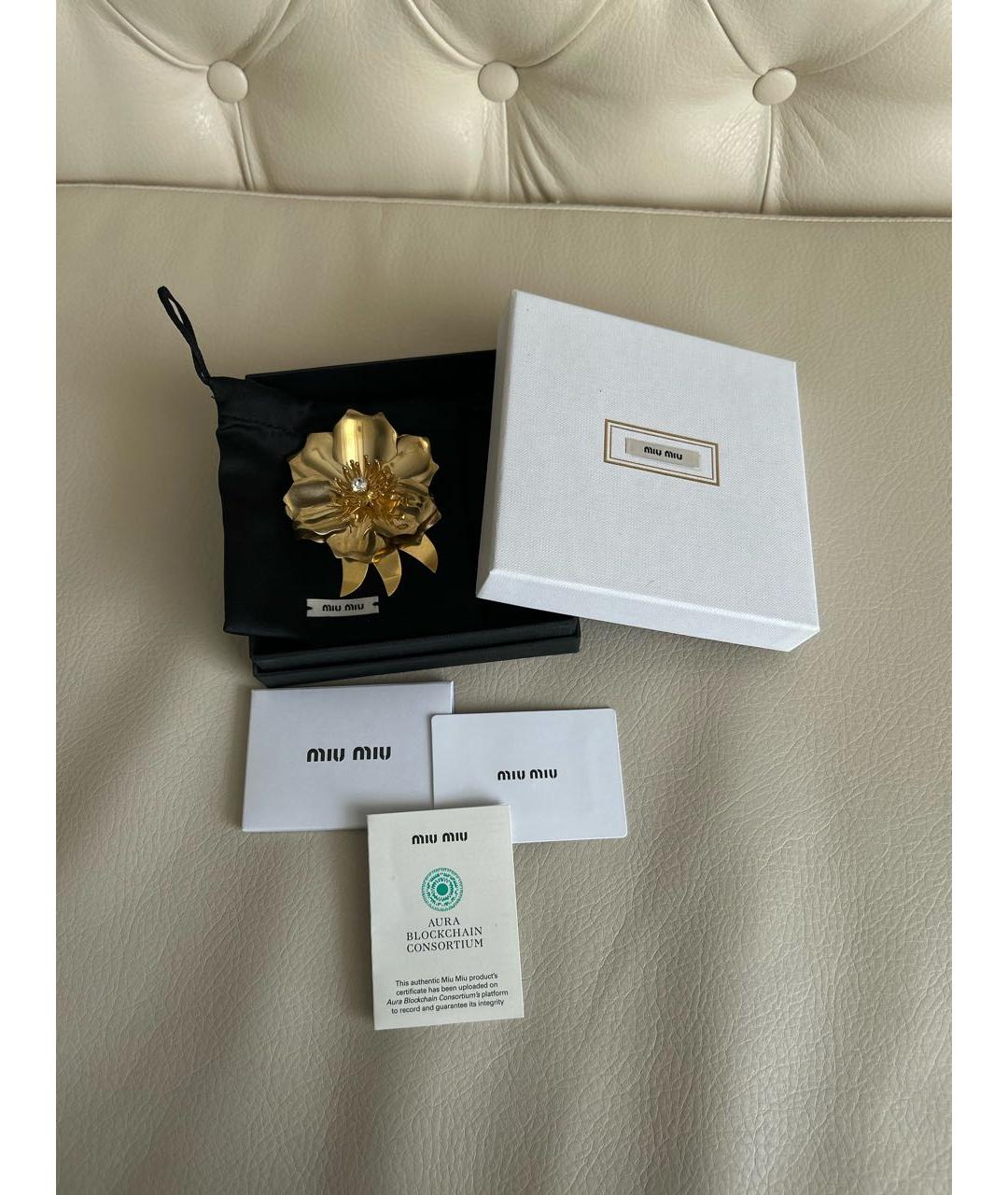 MIU MIU Золотая булавка / брошь, фото 4
