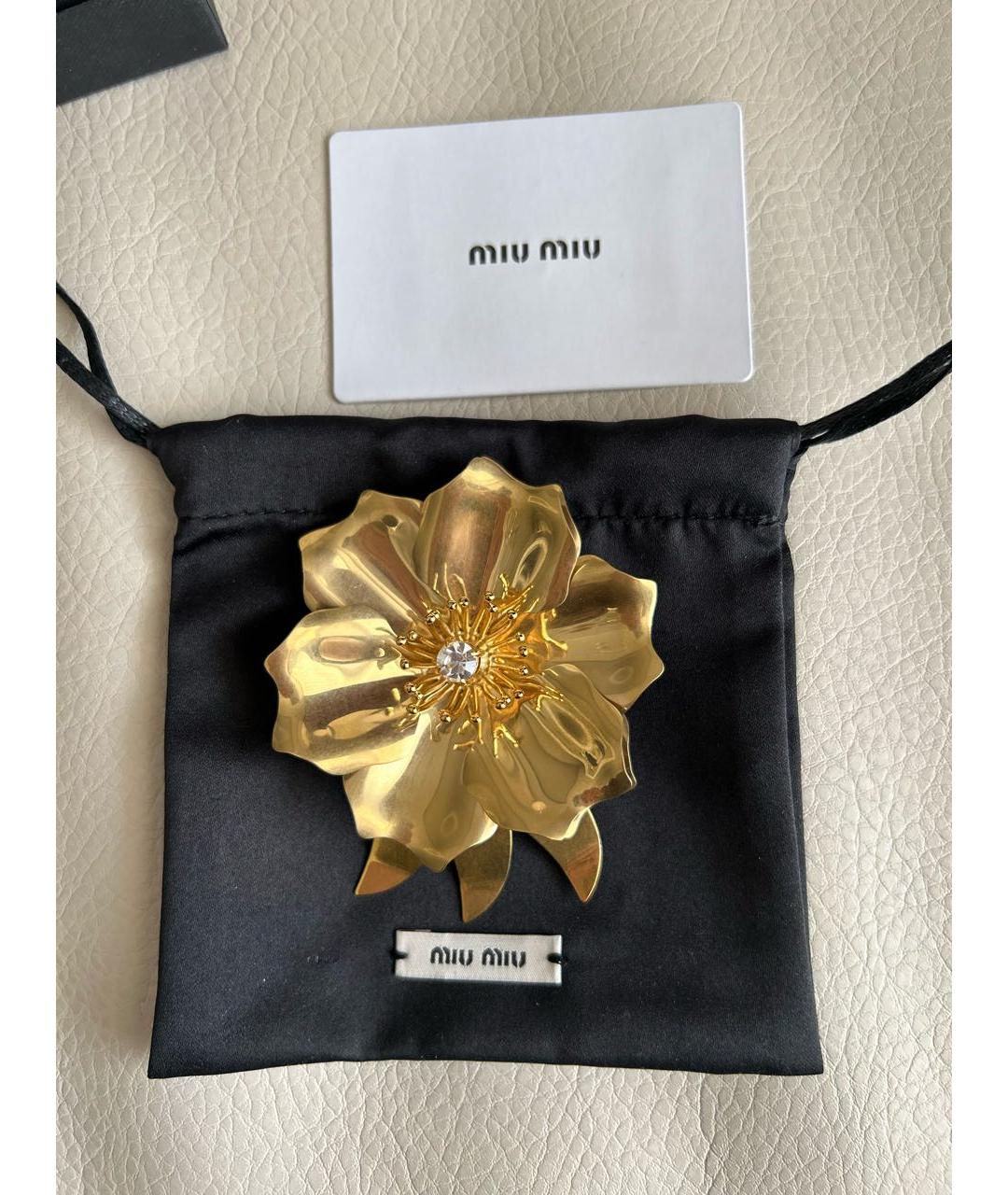 MIU MIU Золотая булавка / брошь, фото 5