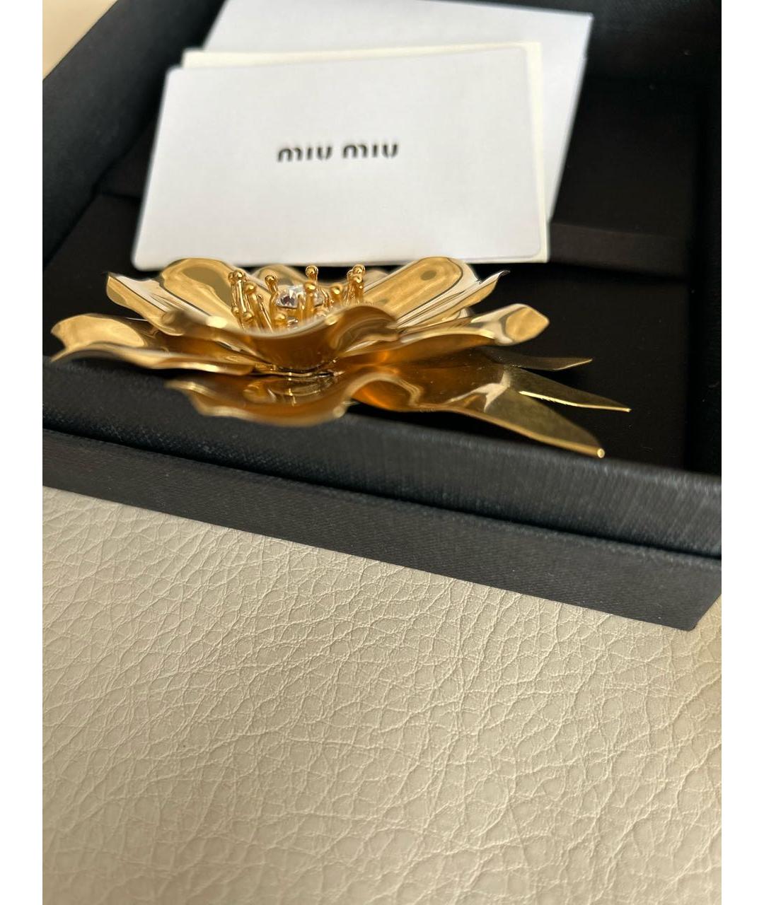 MIU MIU Золотая булавка / брошь, фото 7