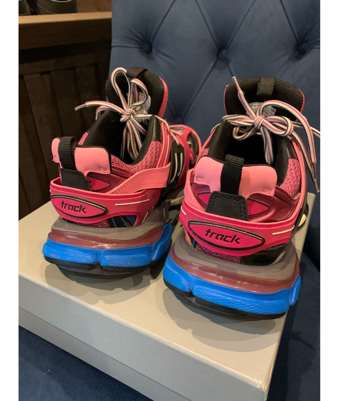 BALENCIAGA Розовые кожаные кроссовки, фото 4