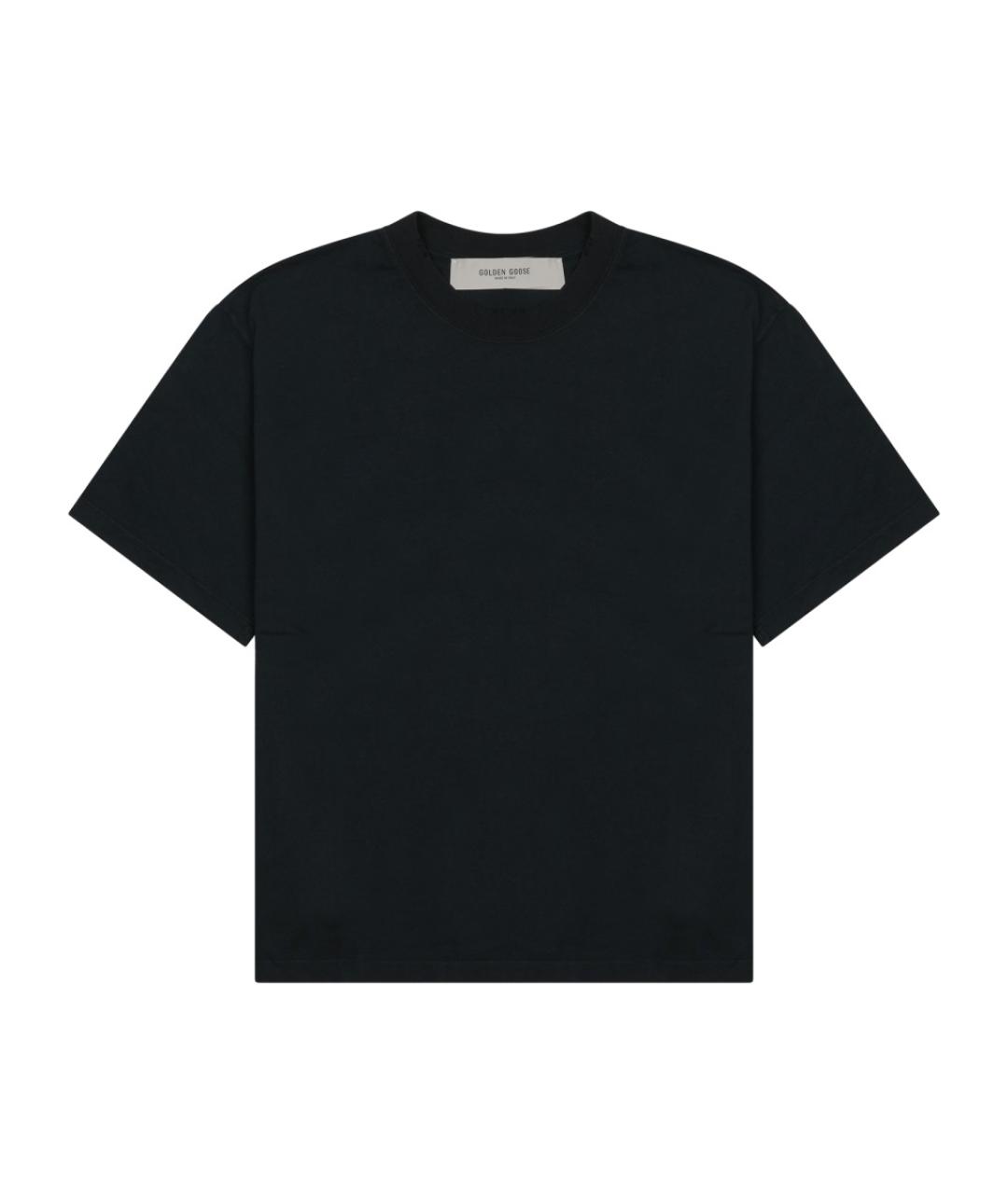 GOLDEN GOOSE DELUXE BRAND Черная хлопковая футболка, фото 1