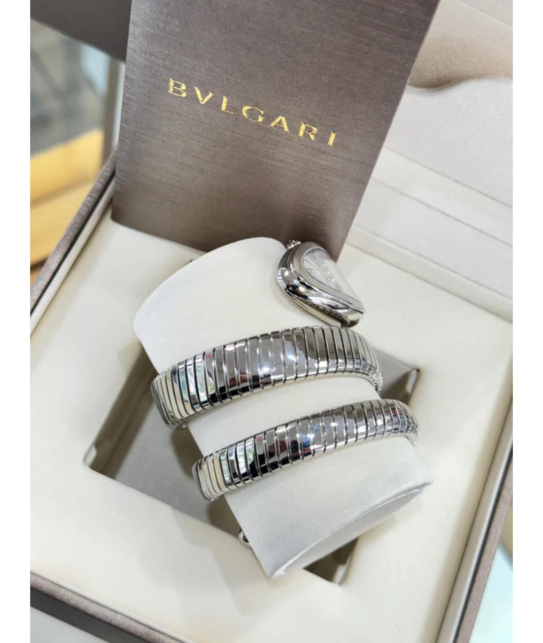 BVLGARI Серебряные металлические часы, фото 4