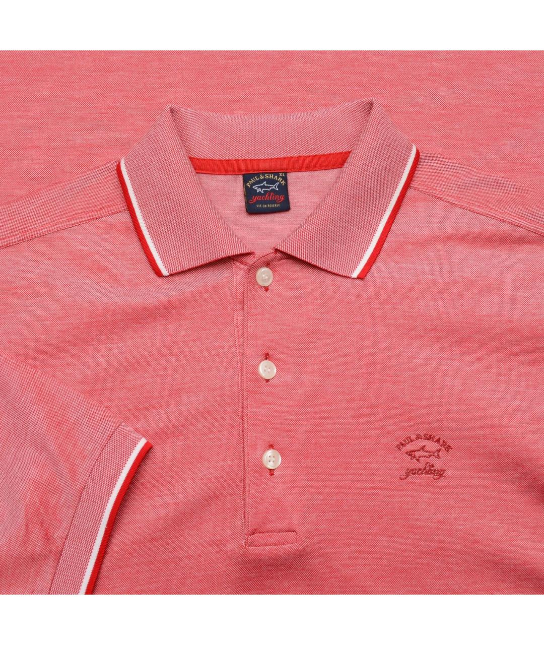 PAUL & SHARK Розовое хлопковое поло с коротким рукавом, фото 3