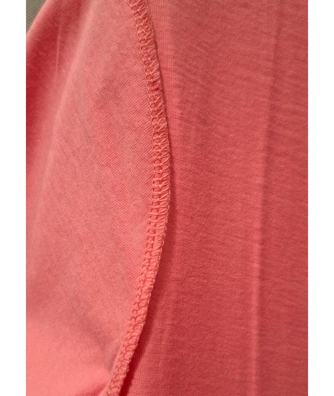 BALMAIN Коралловая хлопковая футболка, фото 4