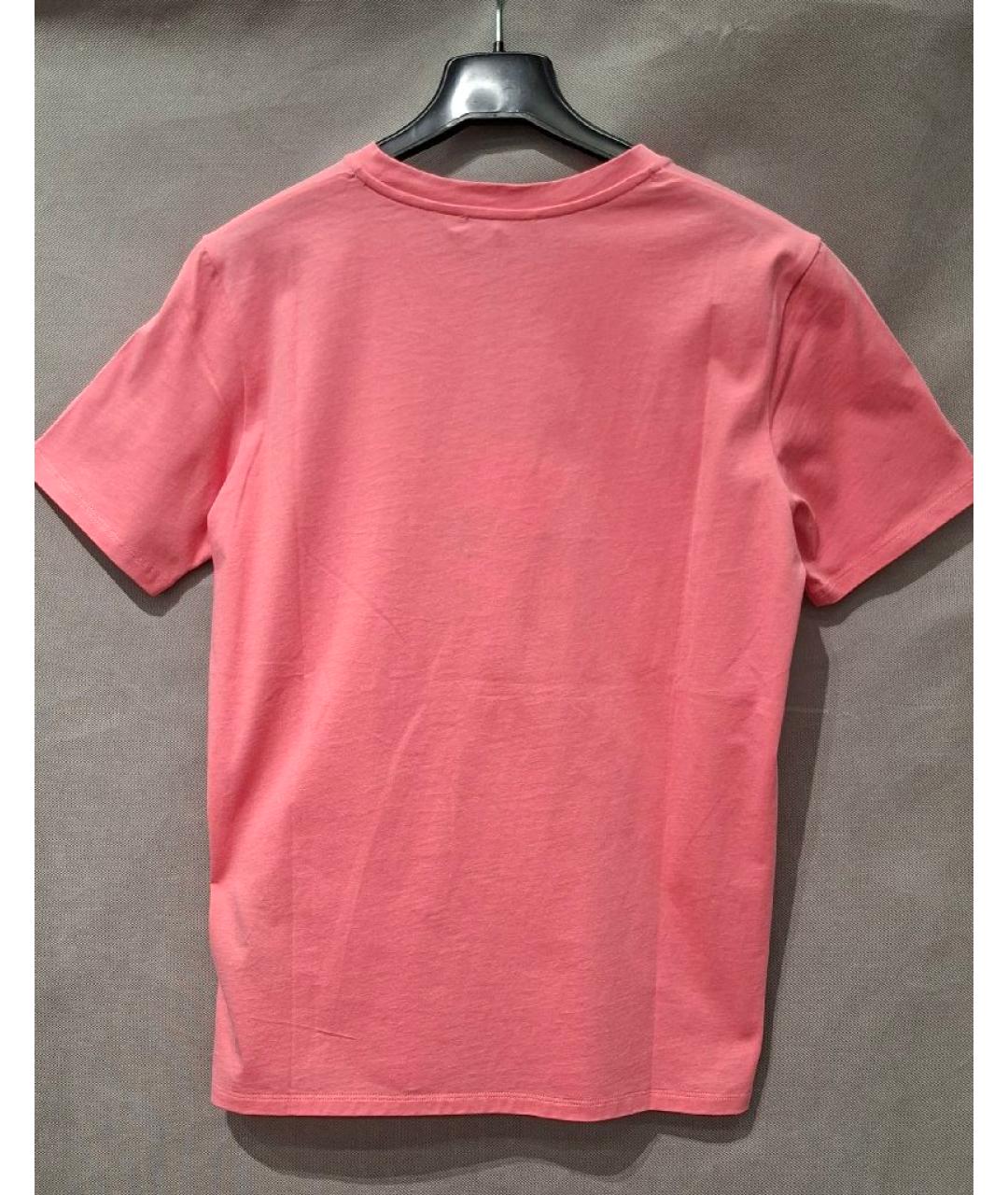 BALMAIN Коралловая хлопковая футболка, фото 2