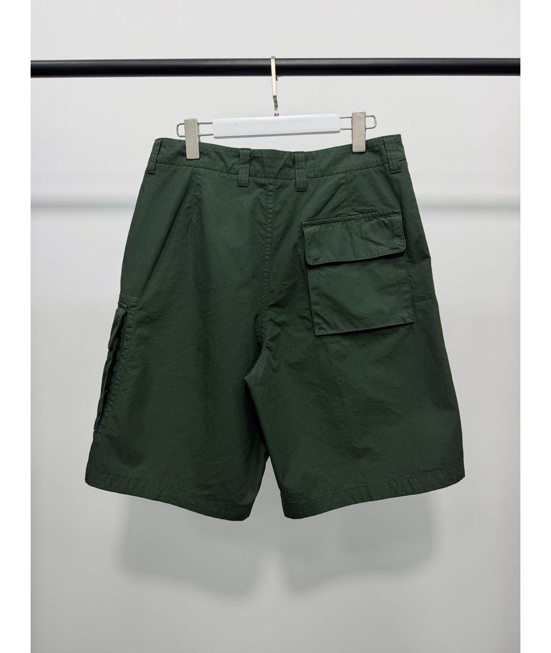 STONE ISLAND Зеленые хлопковые шорты, фото 4