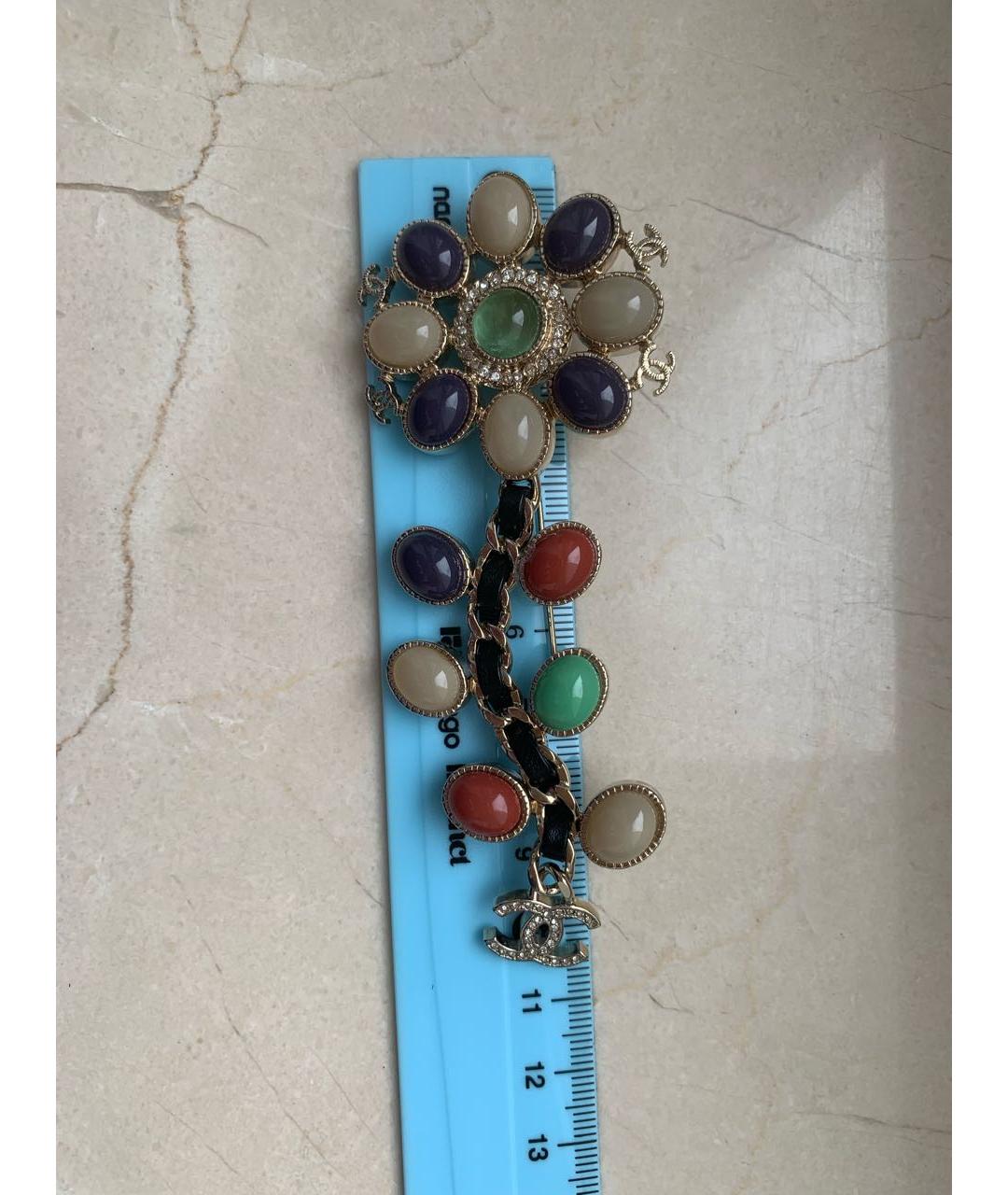 CHANEL Золотая металлическая булавка / брошь, фото 3