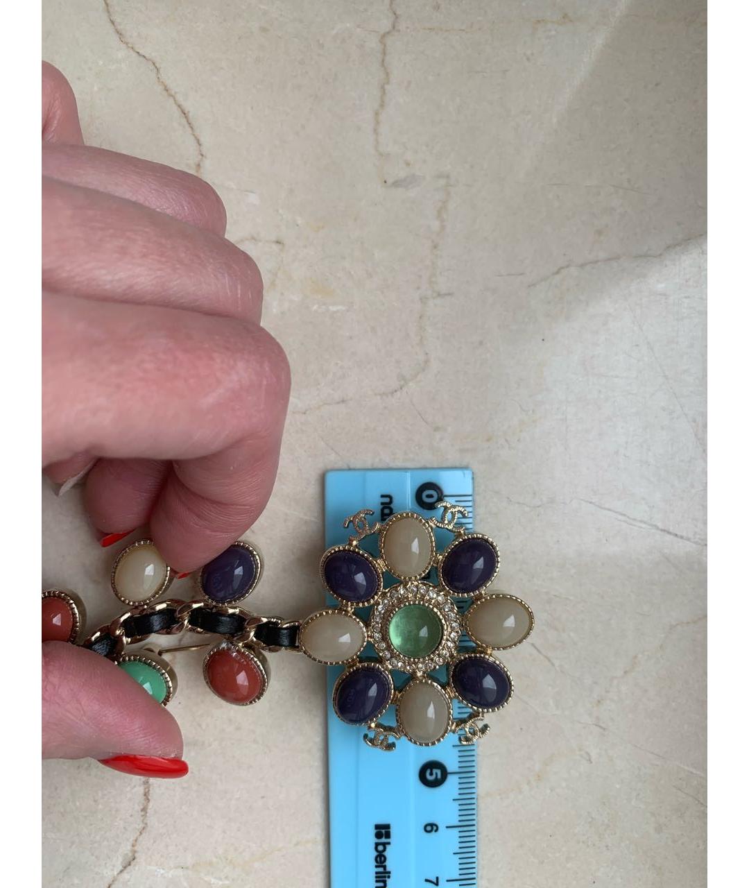 CHANEL Золотая металлическая булавка / брошь, фото 4