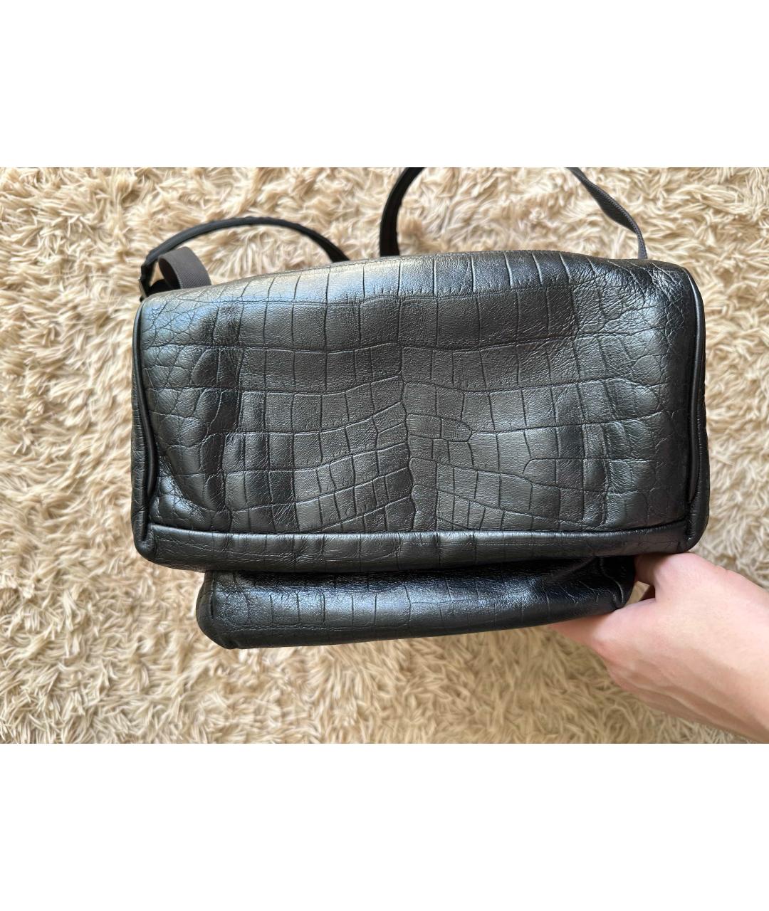 SAINT LAURENT Черный кожаный рюкзак, фото 7