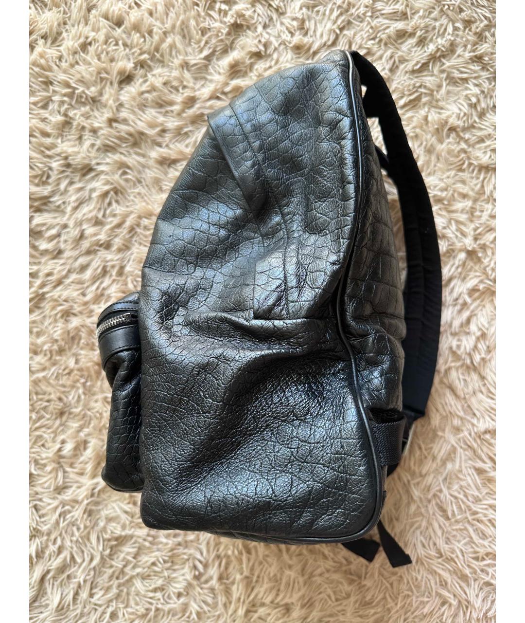 SAINT LAURENT Черный кожаный рюкзак, фото 4