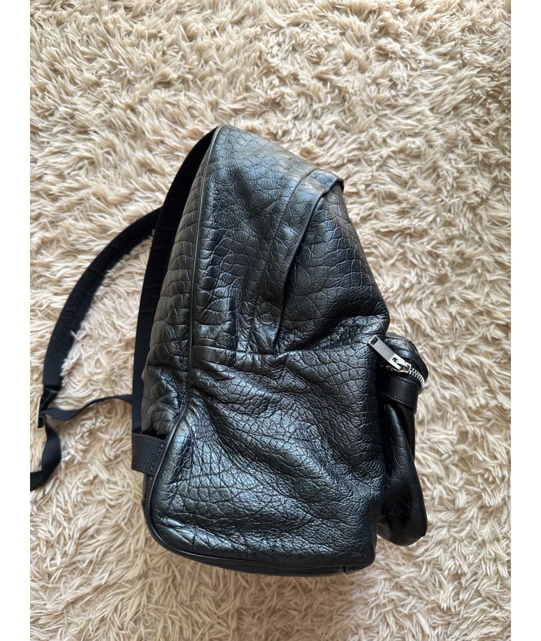 SAINT LAURENT Черный кожаный рюкзак, фото 6
