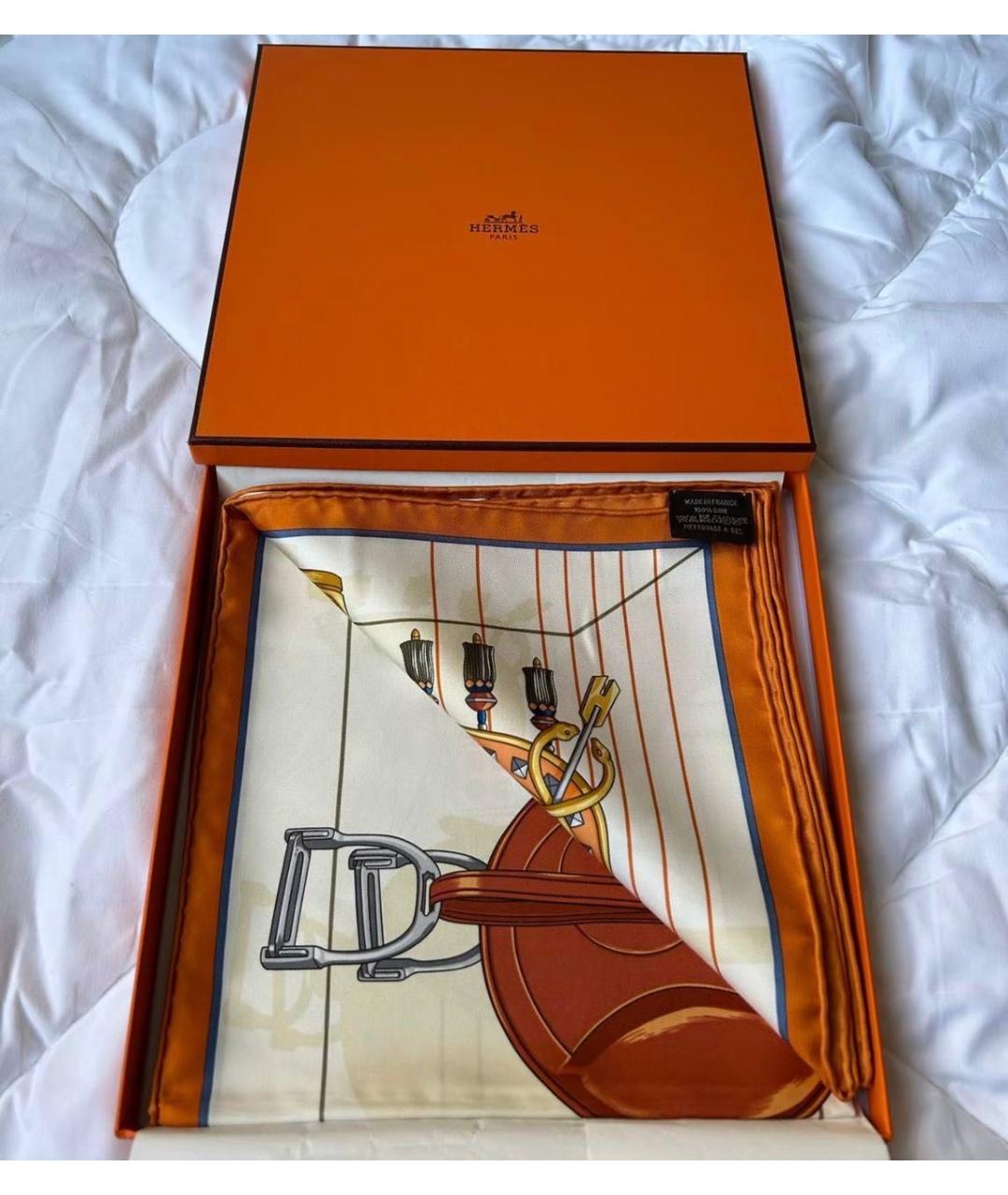 HERMES Мульти шелковый платок, фото 3