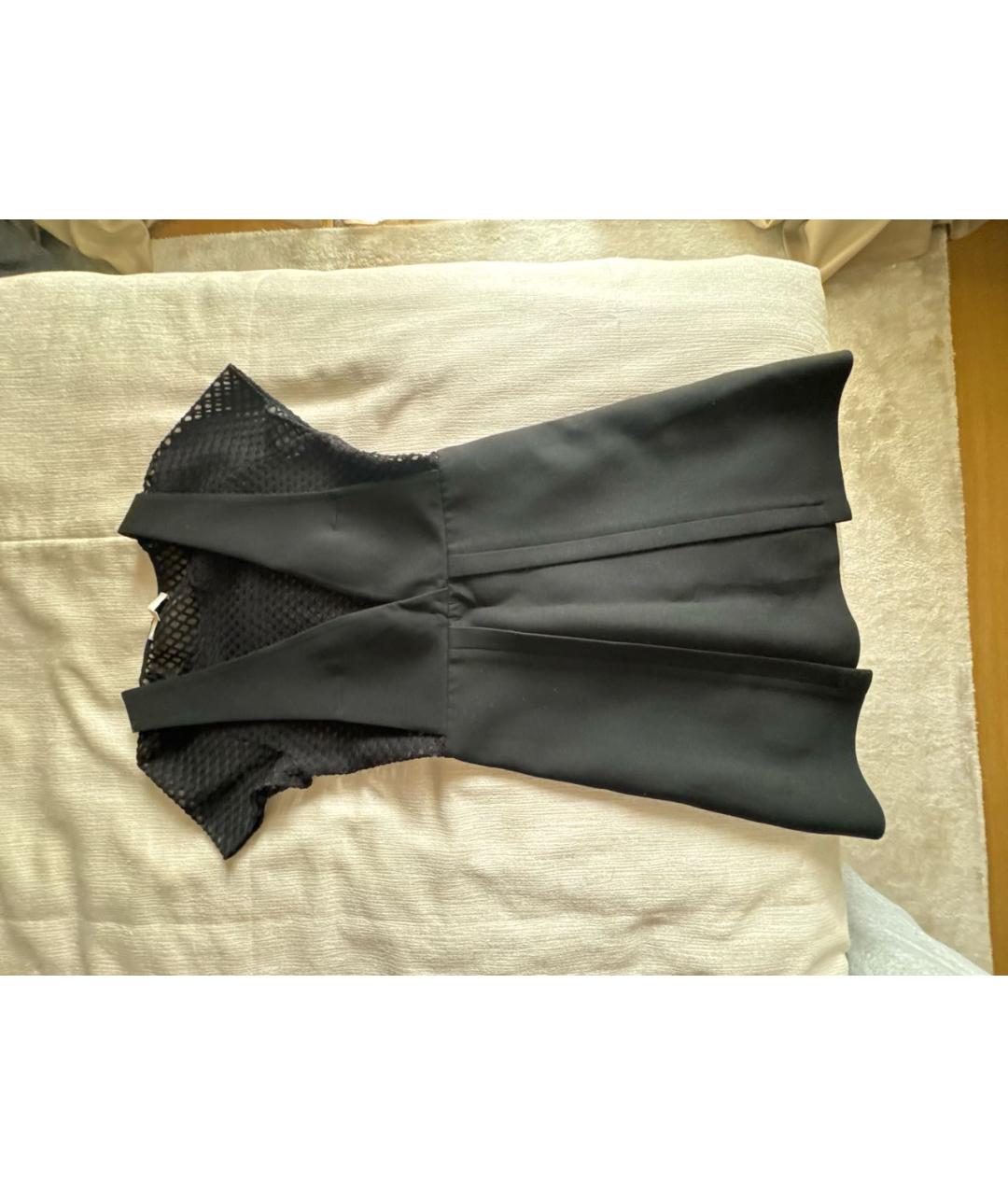 MAJE Черное полиэстеровое коктейльное платье, фото 7