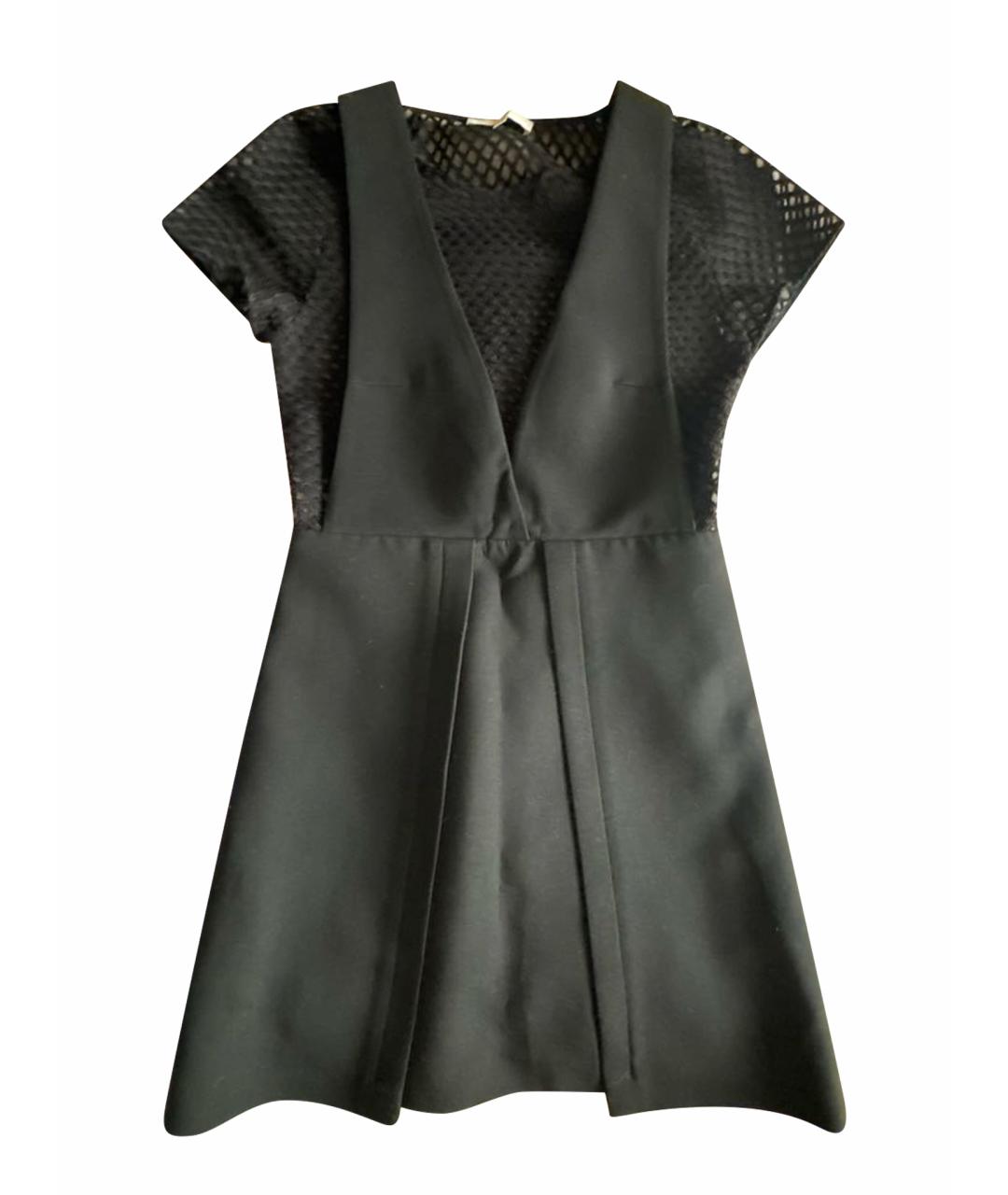 MAJE Черное полиэстеровое коктейльное платье, фото 1