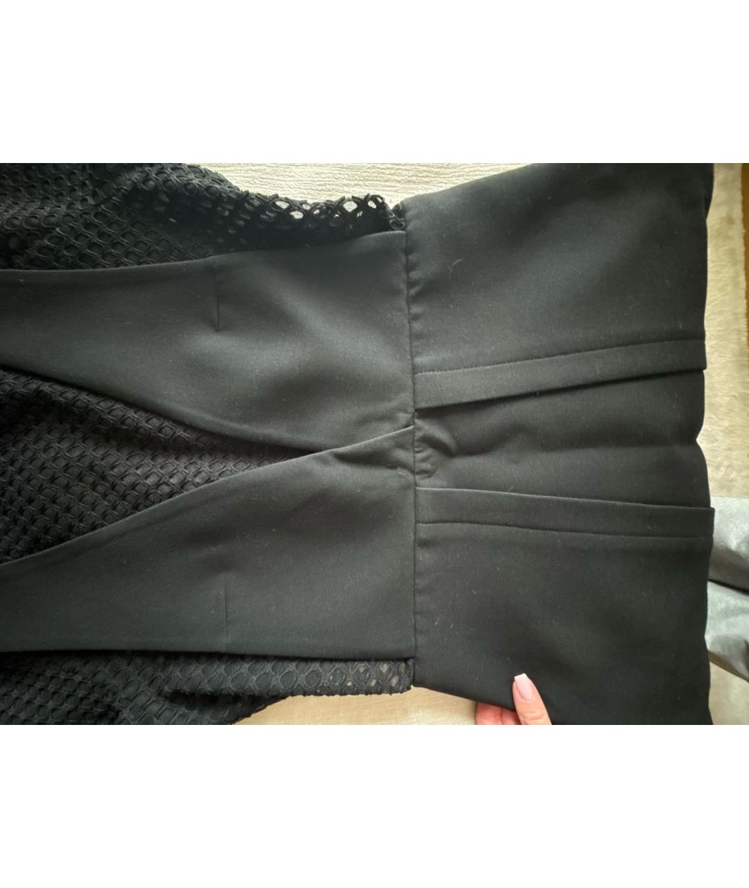 MAJE Черное полиэстеровое коктейльное платье, фото 4