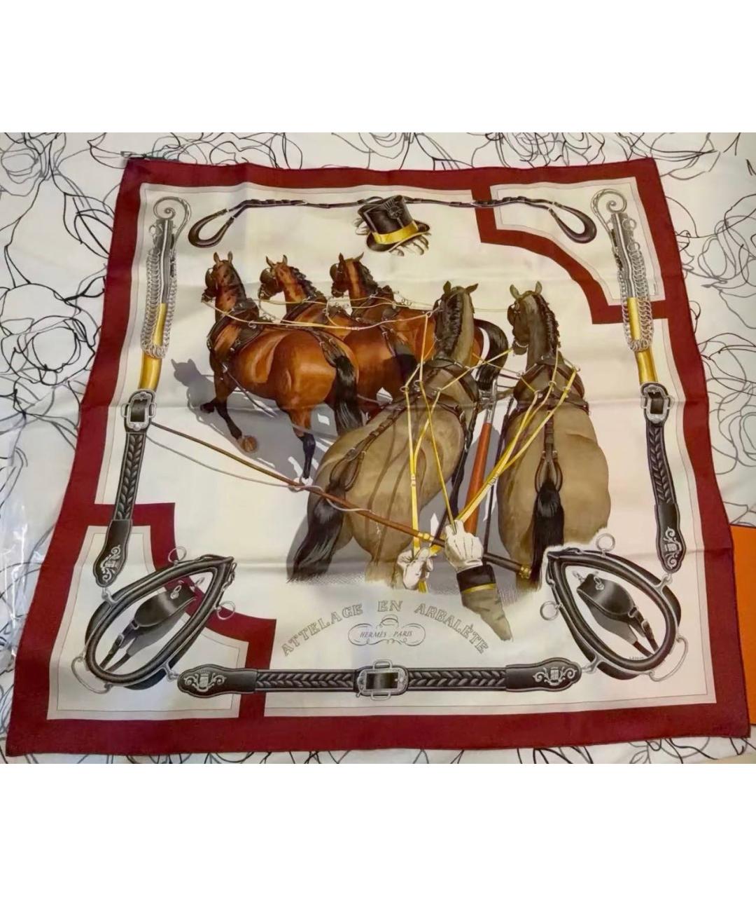 HERMES Мульти шелковый платок, фото 3