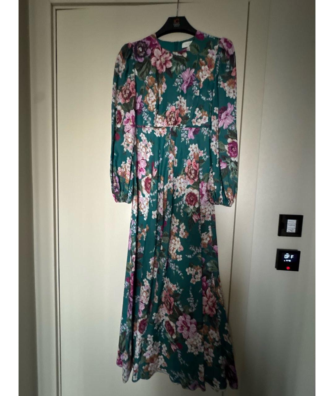 ZIMMERMANN Зеленые льняное коктейльное платье, фото 6