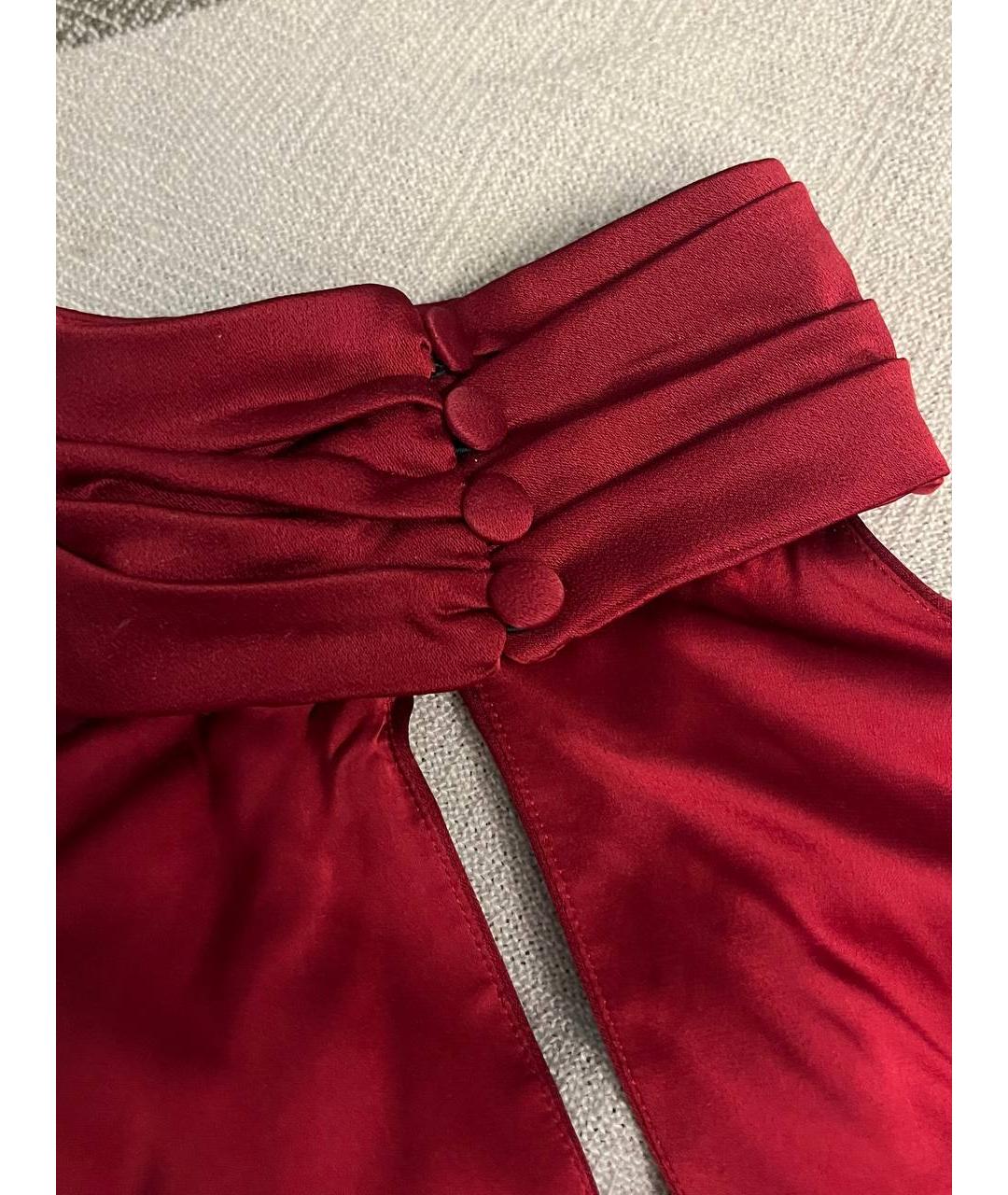 PERVERT Бордовое полиэстеровое вечернее платье, фото 4