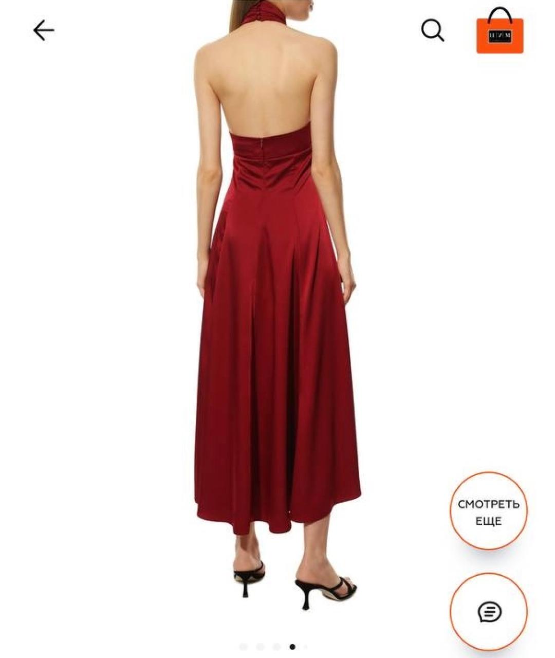 PERVERT Бордовое полиэстеровое вечернее платье, фото 3