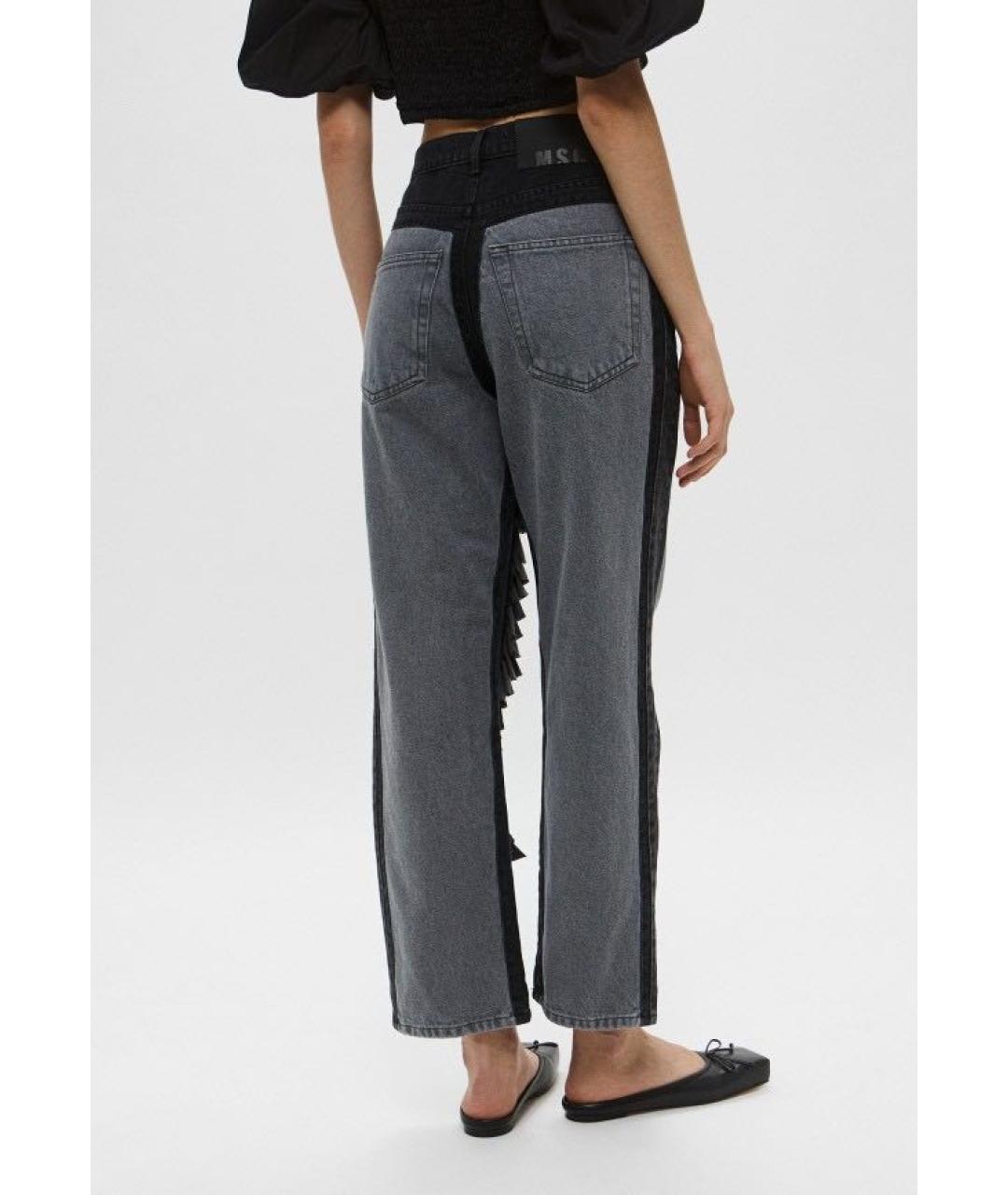 MSGM Серые хлопковые прямые джинсы, фото 2