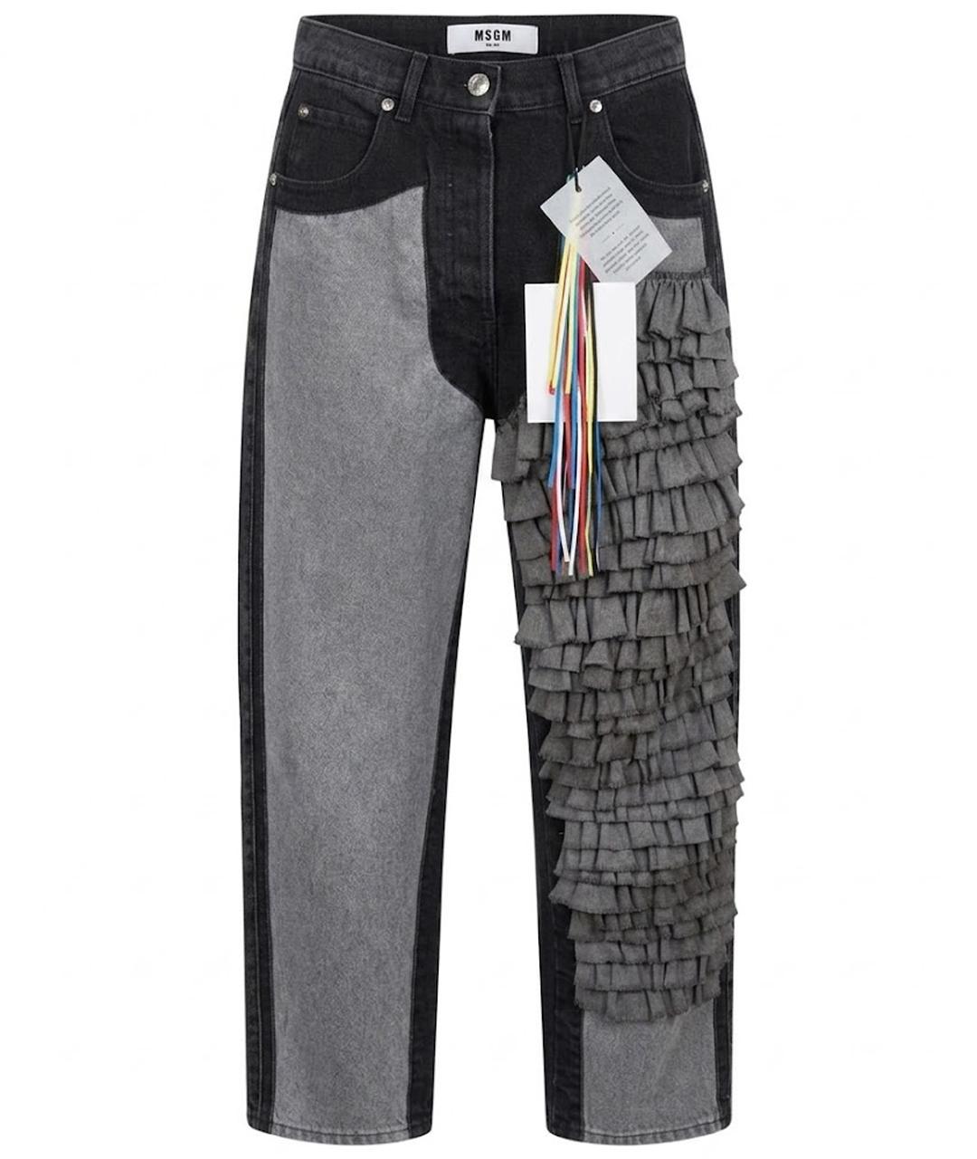 MSGM Серые хлопковые прямые джинсы, фото 1