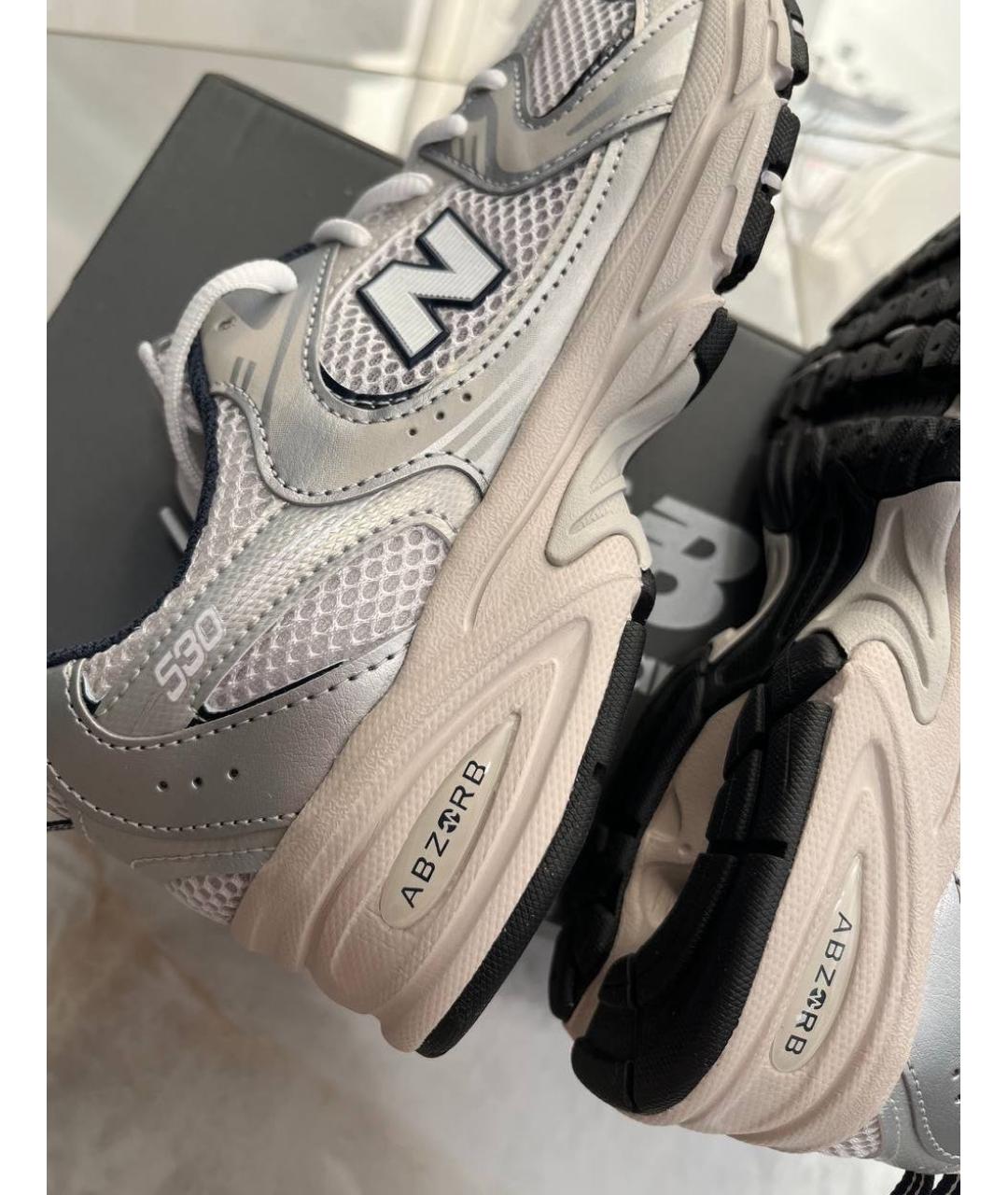 NEW BALANCE Белые кожаные кроссовки, фото 7