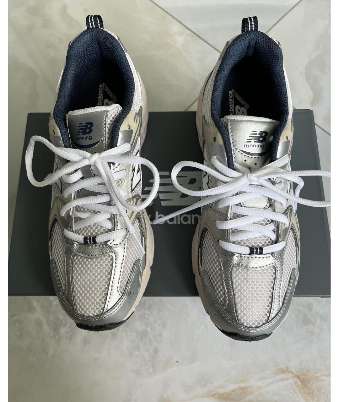 NEW BALANCE Белые кожаные кроссовки, фото 5