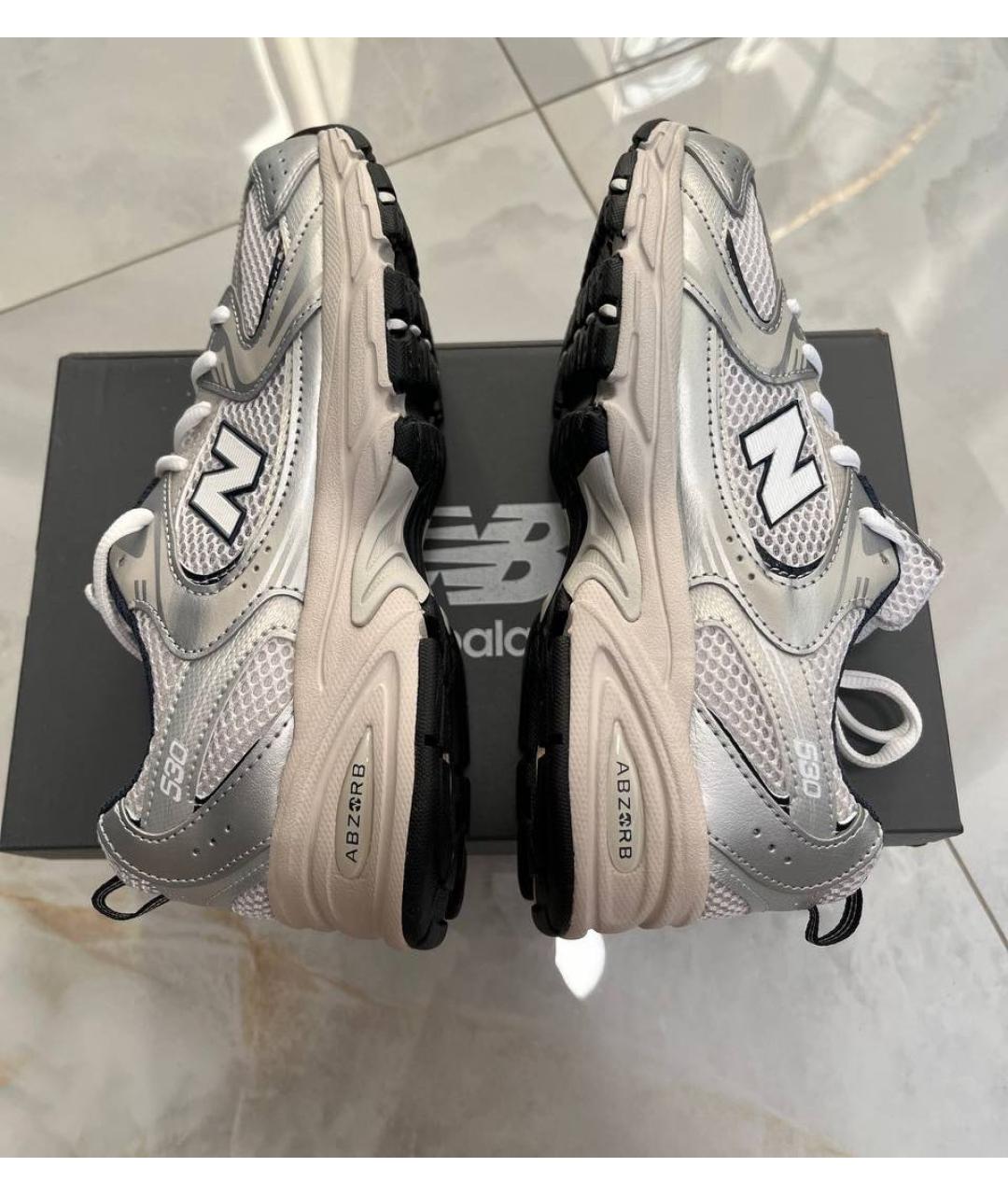 NEW BALANCE Белые кожаные кроссовки, фото 6