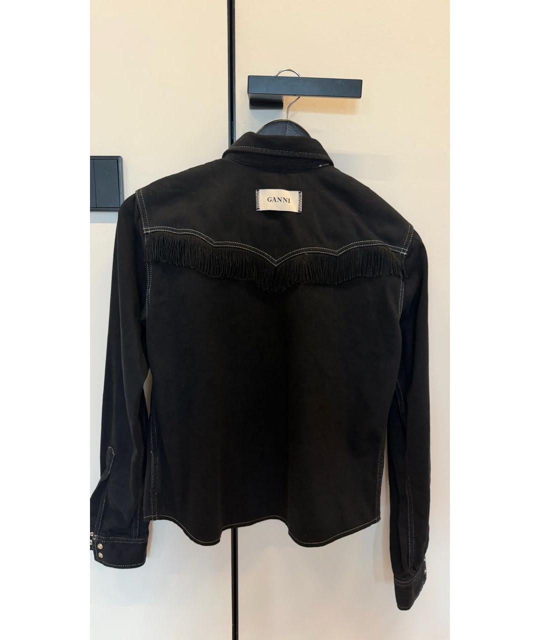 GANNI Черная деним рубашка, фото 2