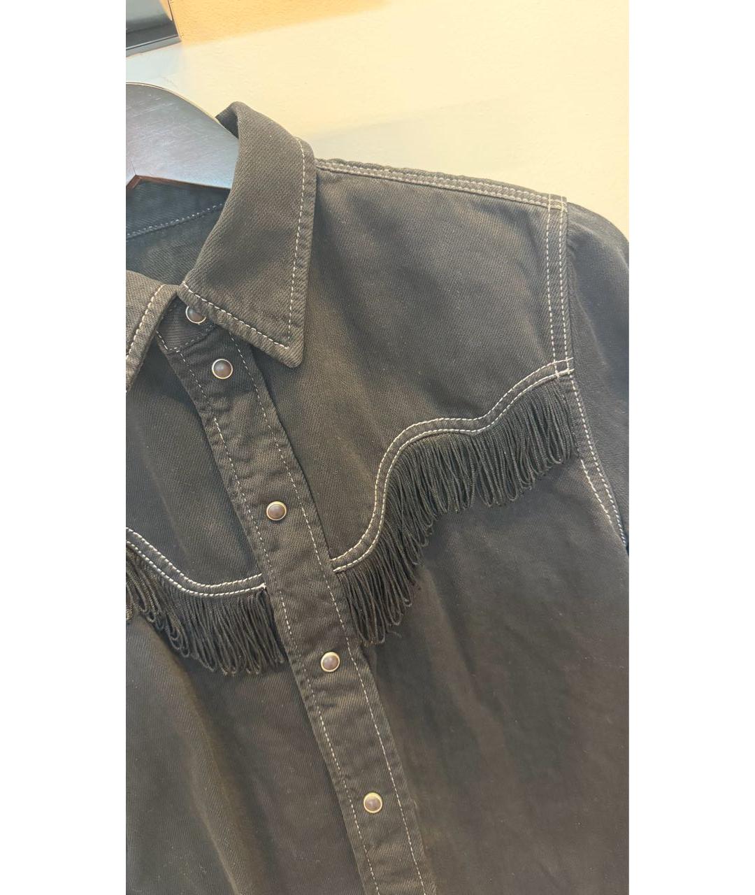 GANNI Черная деним рубашка, фото 3