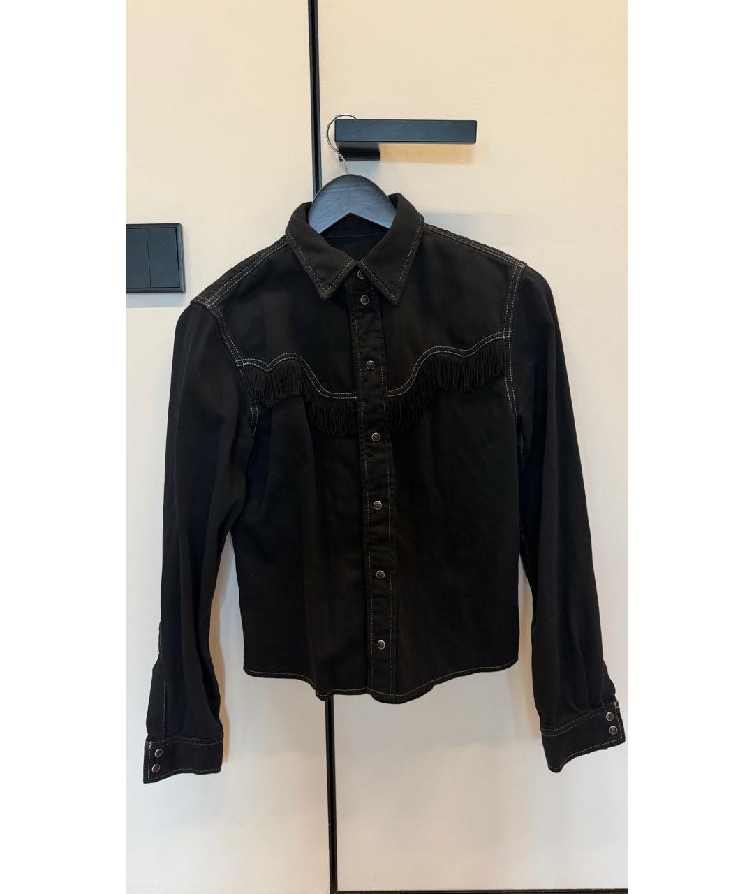 GANNI Черная деним рубашка, фото 7