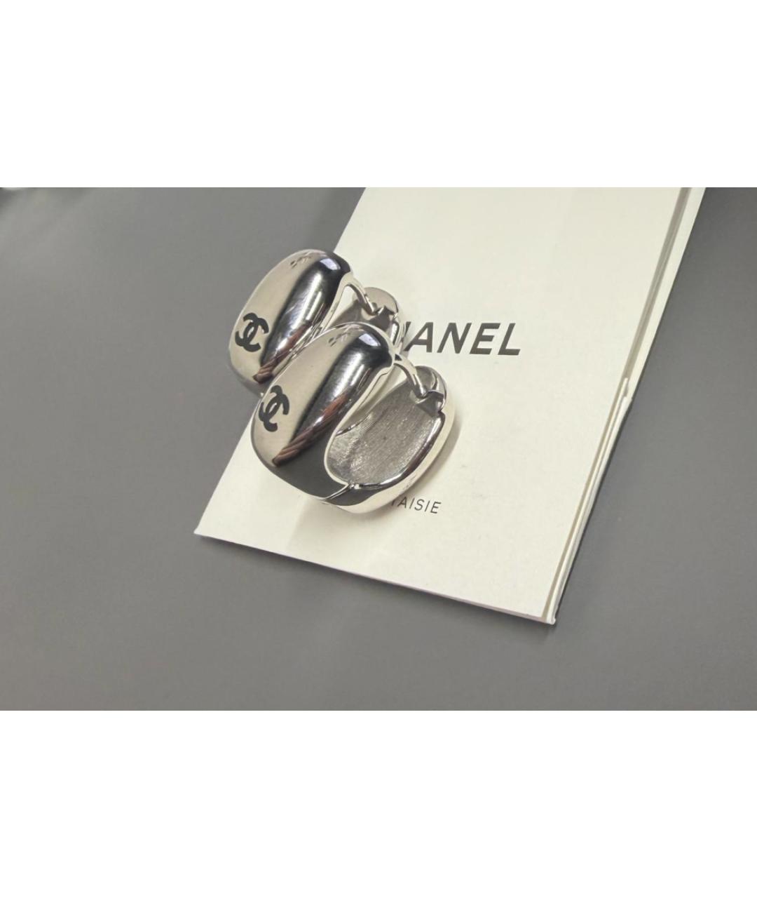 CHANEL Серебряные латунные серьги, фото 2
