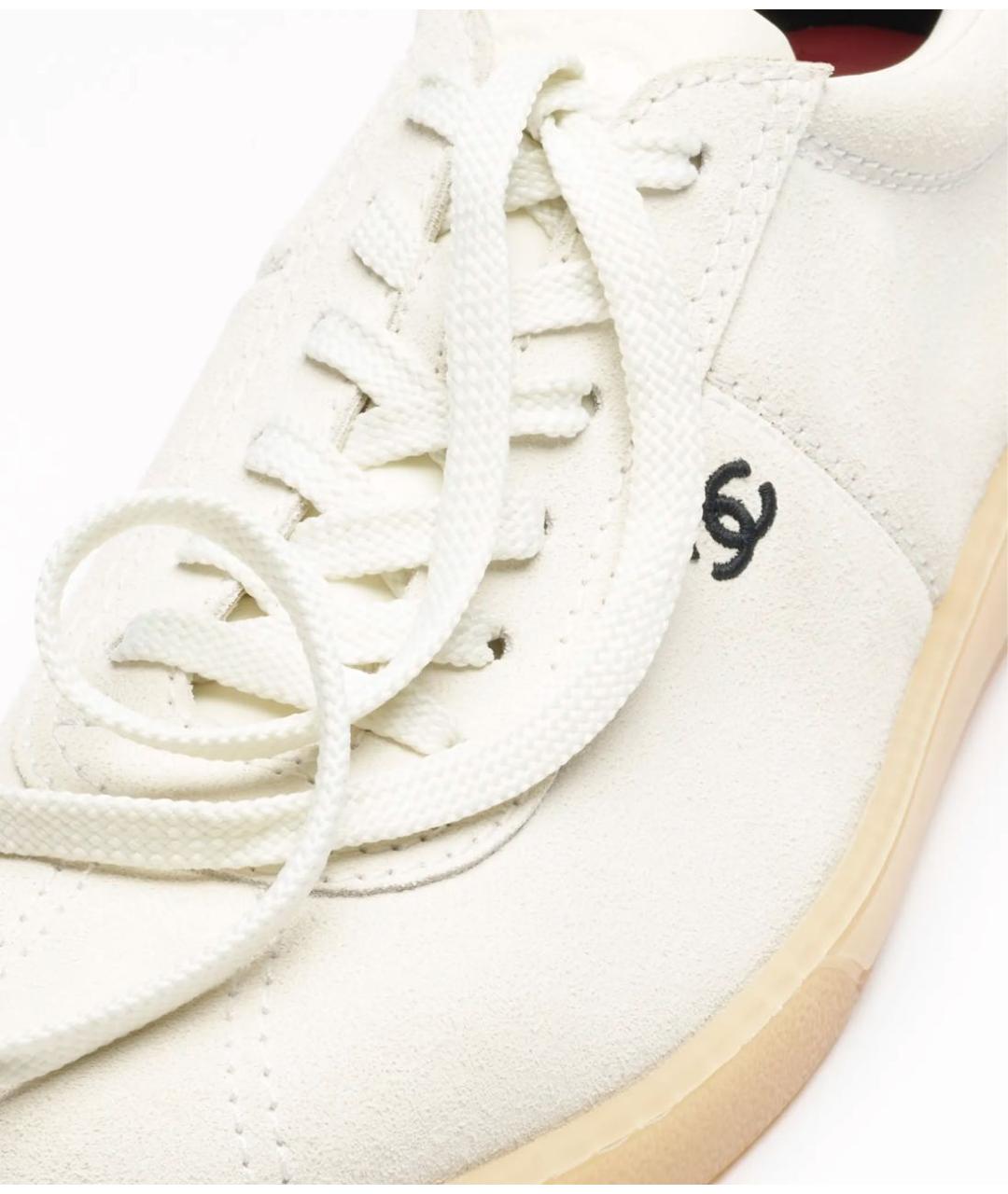 CHANEL Бежевые замшевые кеды, фото 8