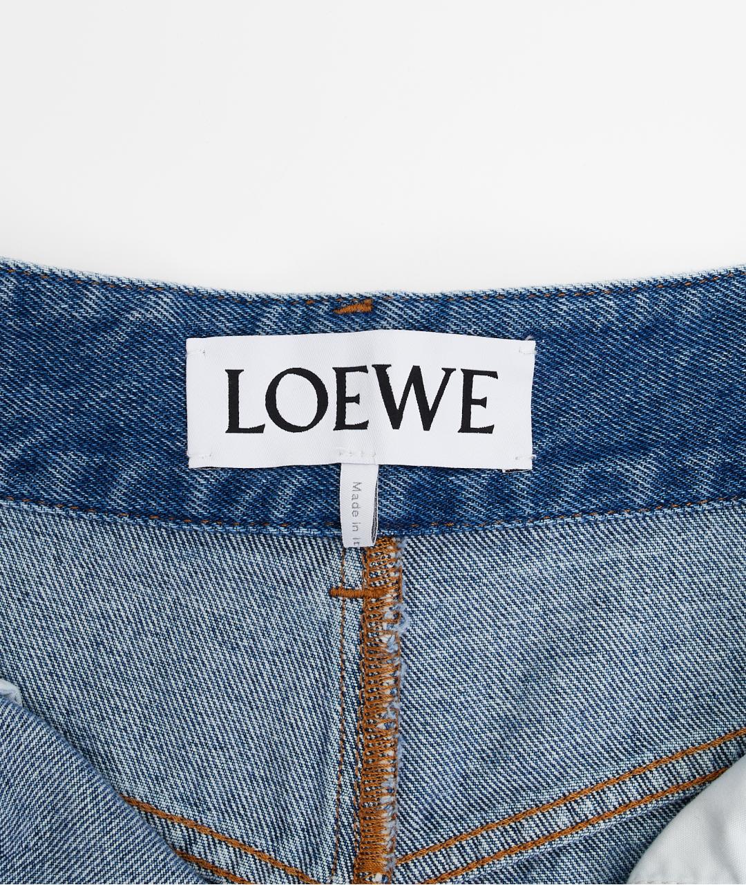LOEWE Голубые хлопковые шорты, фото 5