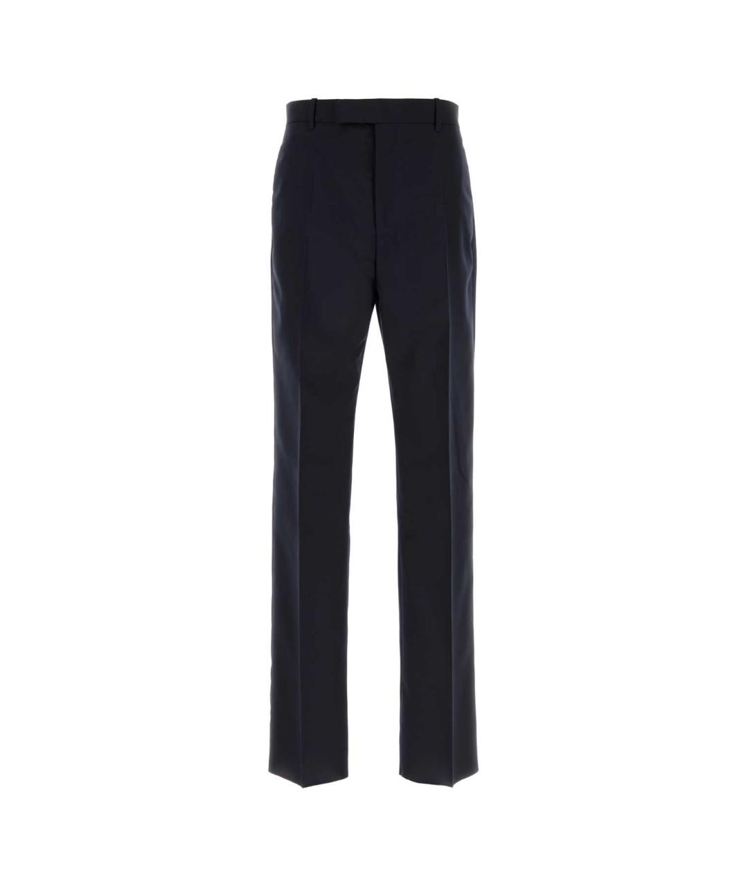 JIL SANDER Синие шерстяные повседневные брюки, фото 1