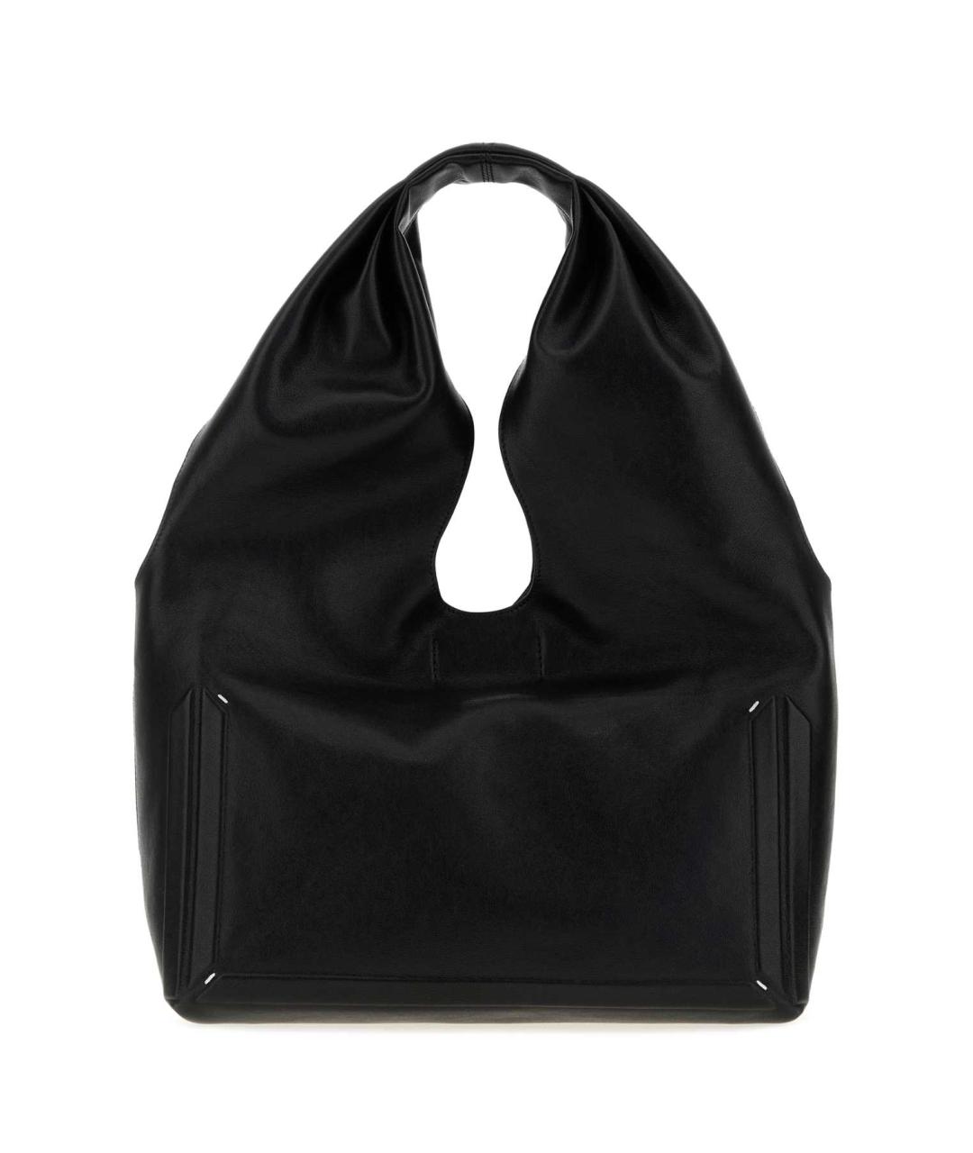 MAISON MARGIELA Черная кожаная сумка тоут, фото 1