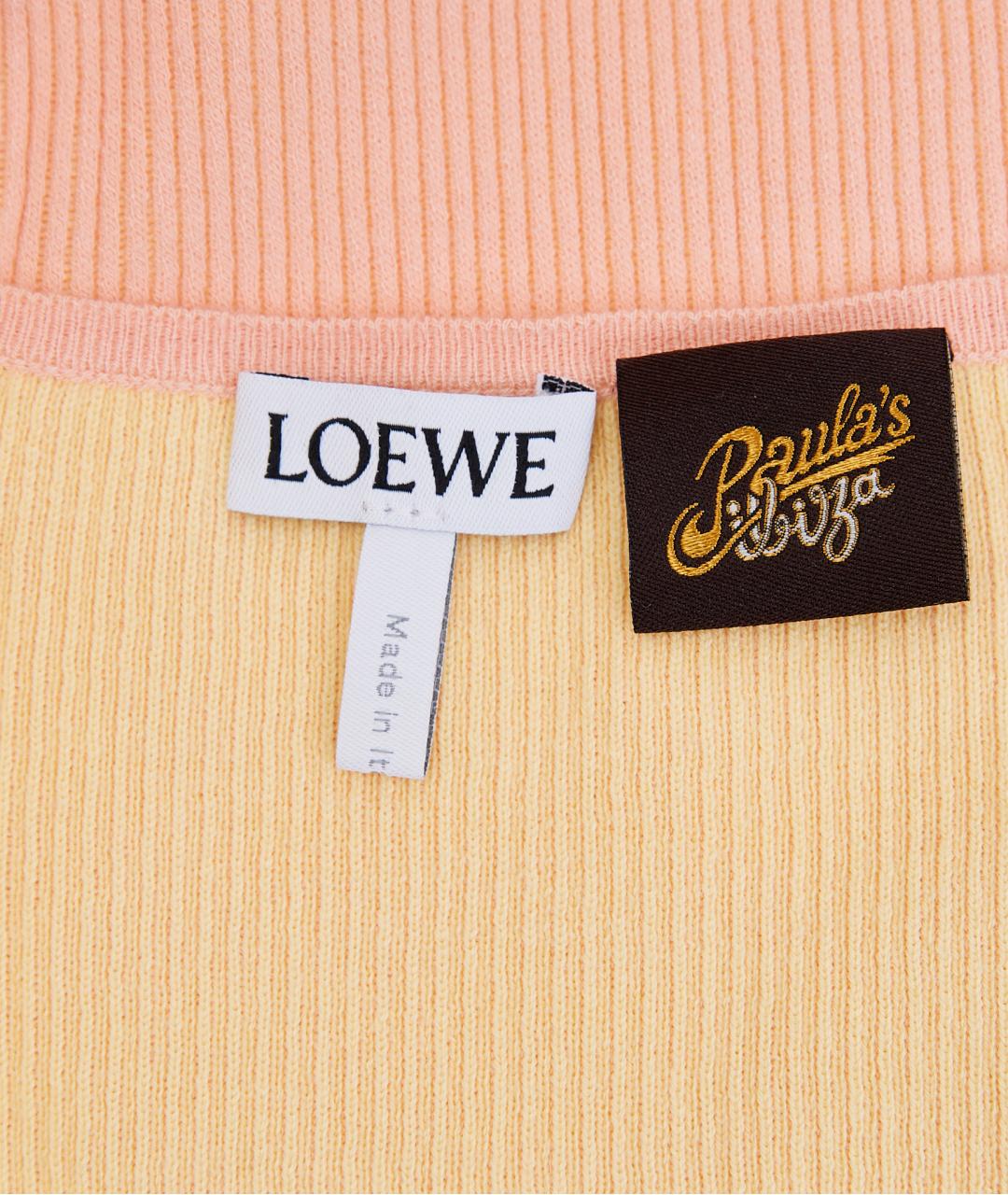 LOEWE Оранжевое хлопковое повседневное платье, фото 4