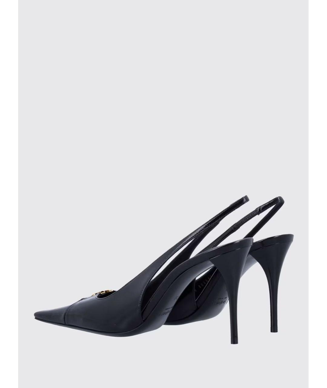 SAINT LAURENT Черные кожаные туфли, фото 3