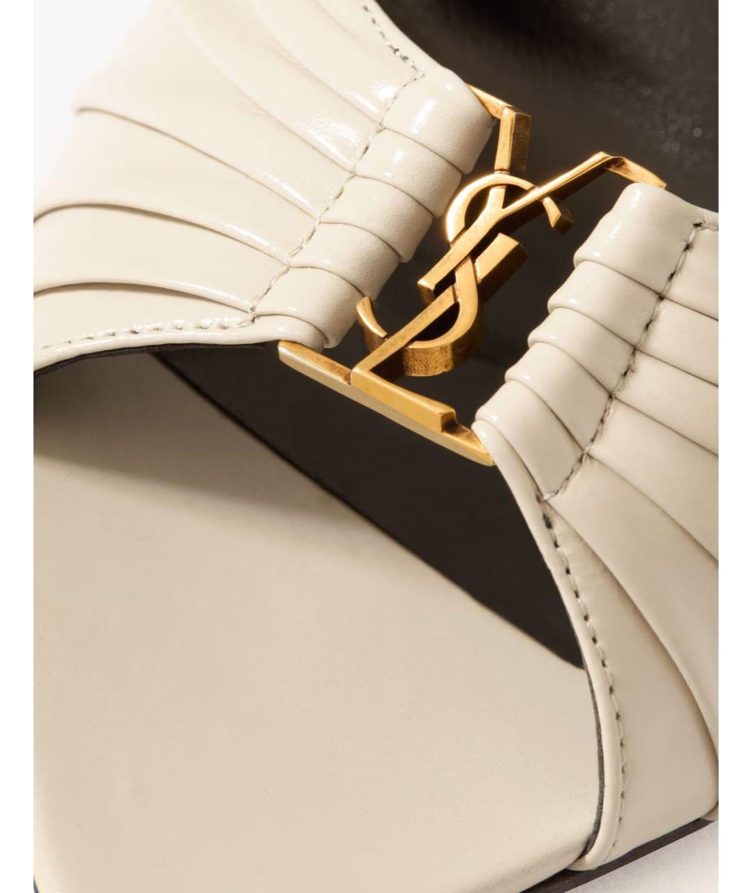 SAINT LAURENT Кожаные мюли, фото 3