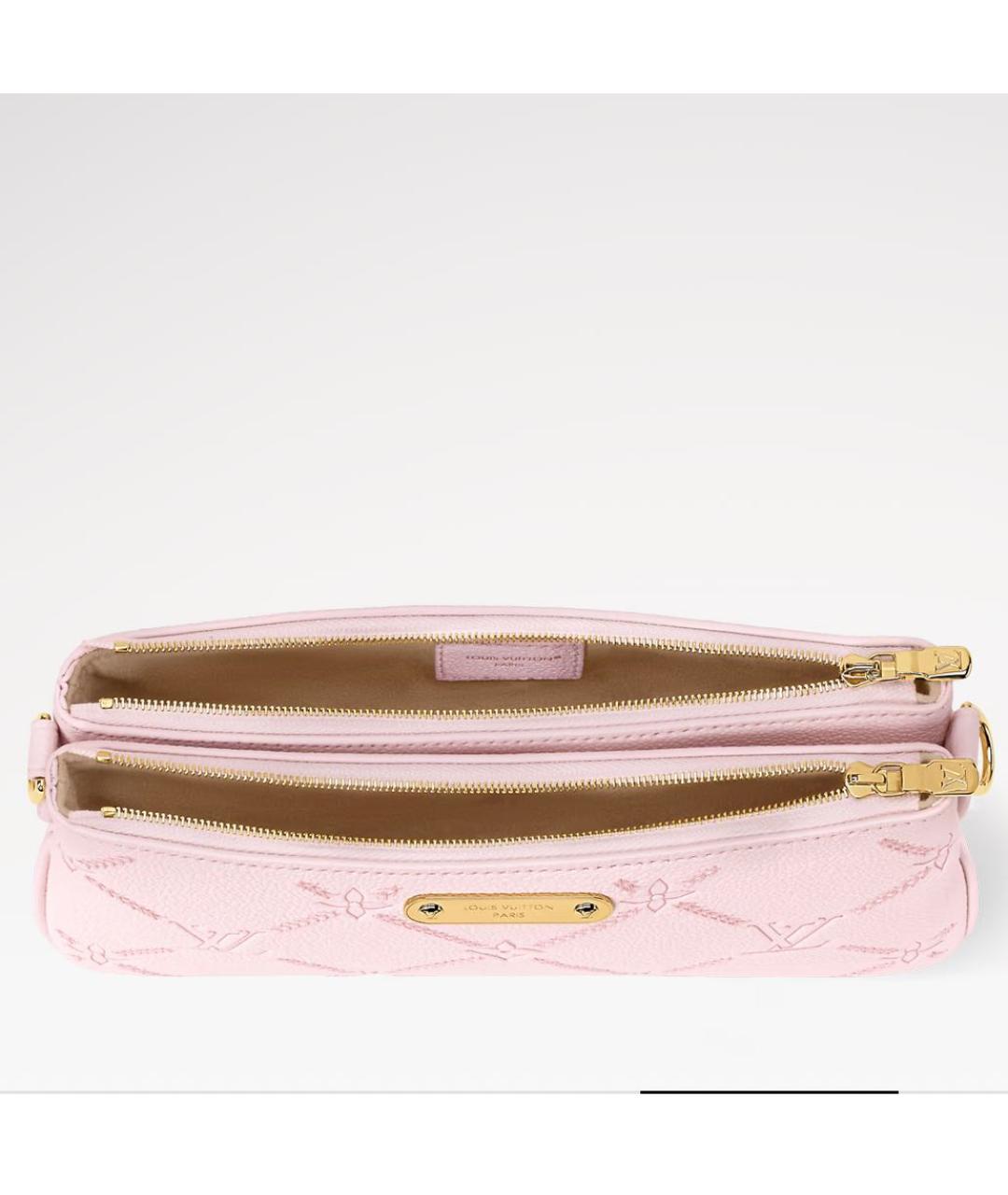 LOUIS VUITTON Розовая кожаная сумка через плечо, фото 4