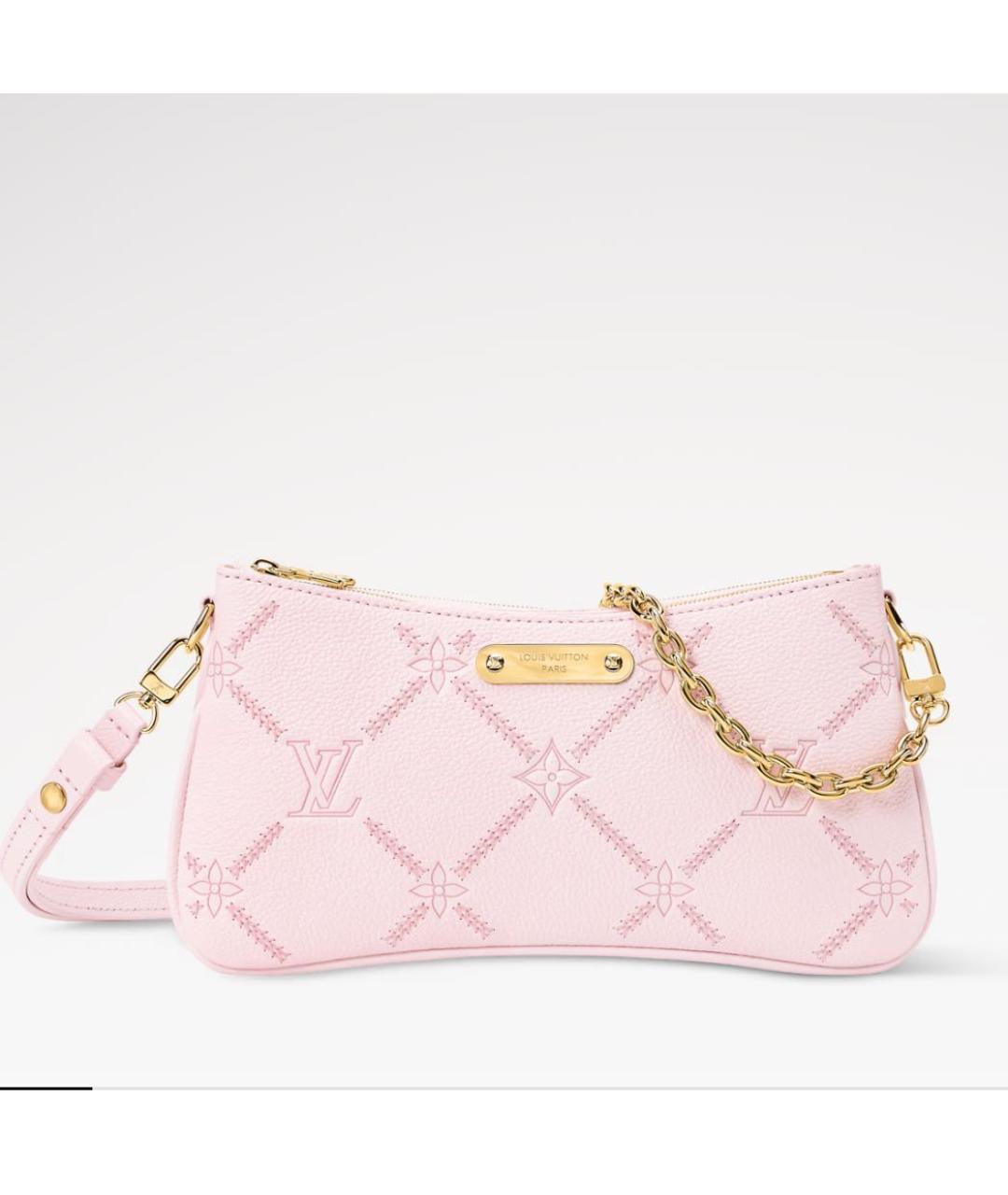 LOUIS VUITTON Розовая кожаная сумка через плечо, фото 3