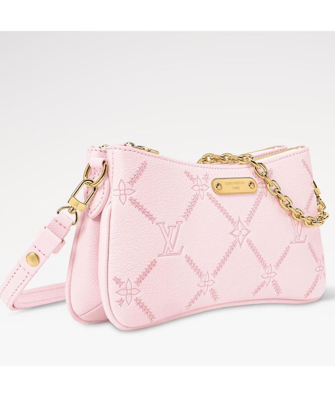 LOUIS VUITTON Розовая кожаная сумка через плечо, фото 2