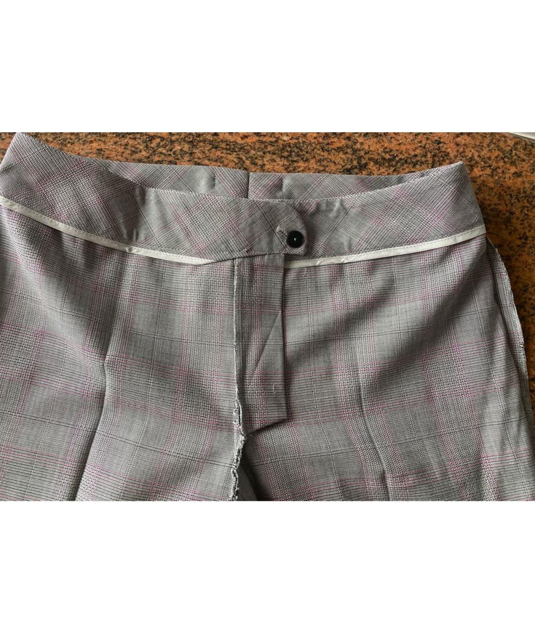 ESCADA Серые шерстяные прямые брюки, фото 6